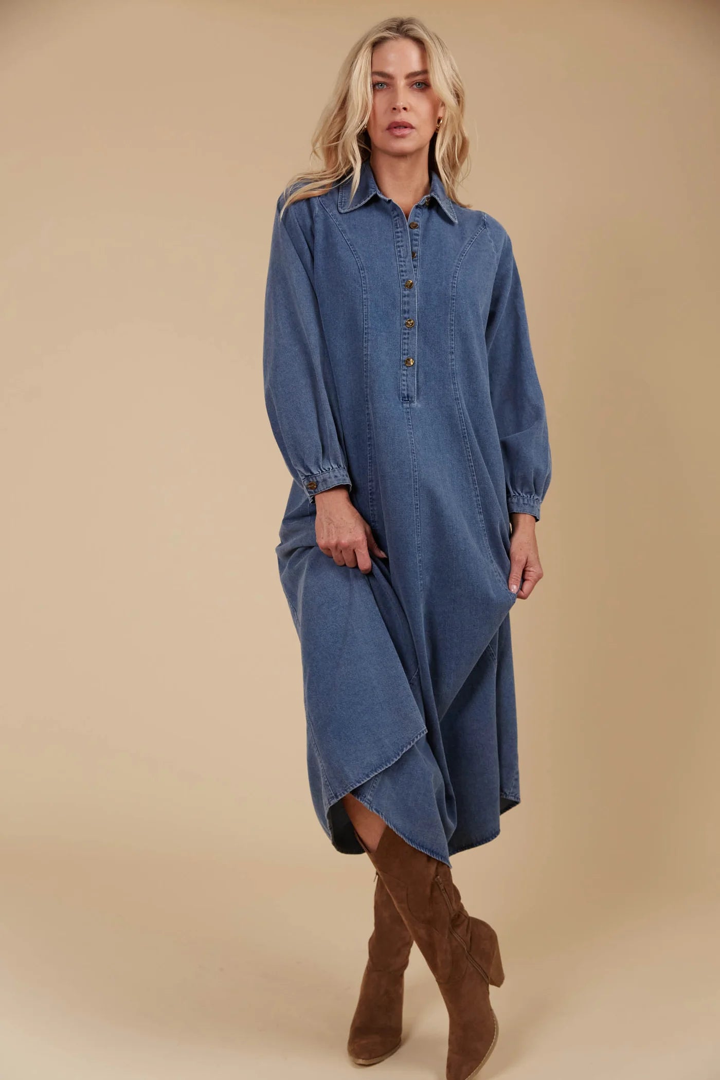 ISLE Freya Dress DENIM