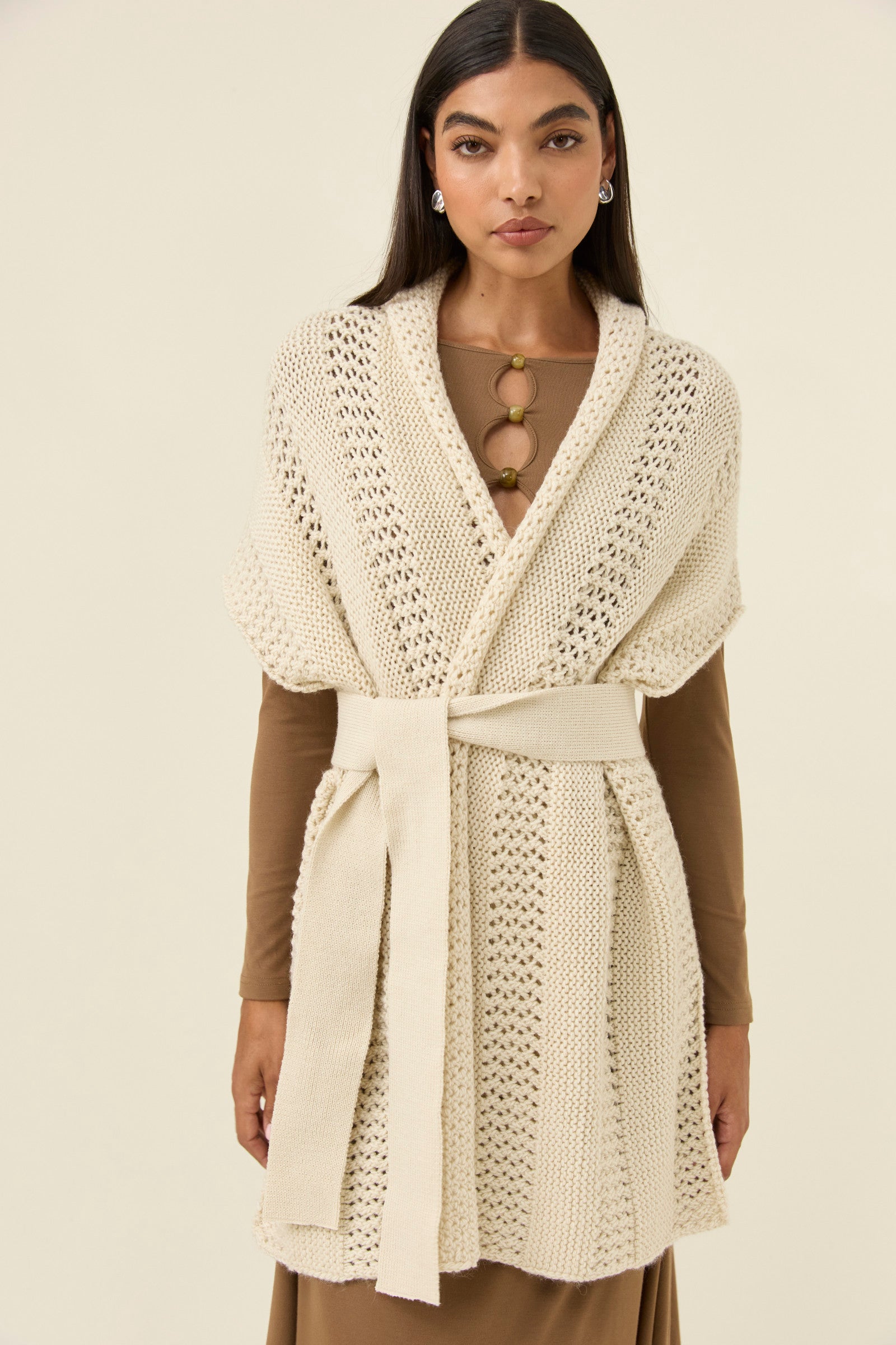 ISLE OF MINE Luna Relaxed Knit Vest IVORY