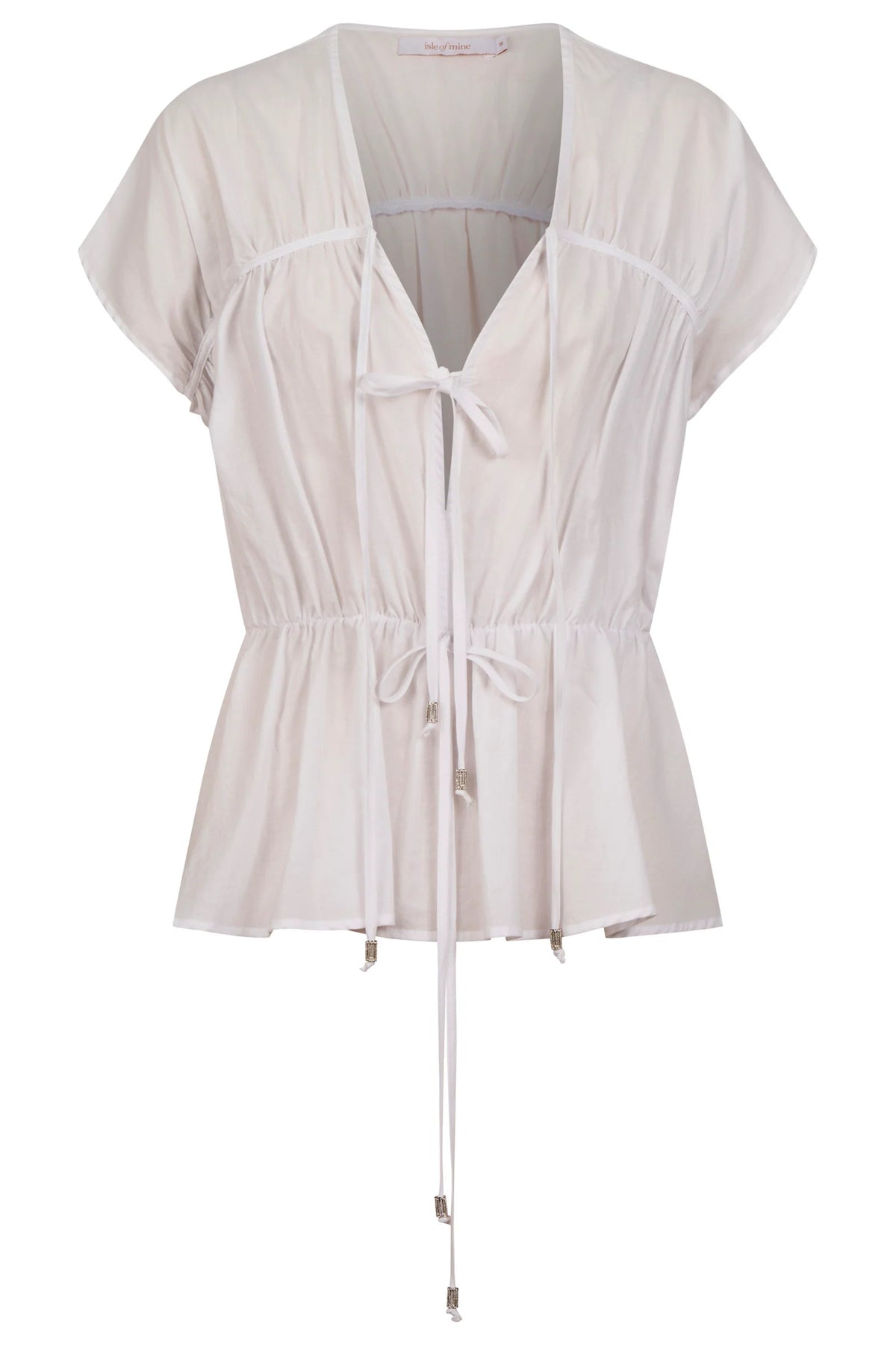 ISLE OF MINE Rosa Tie Top WHITE
