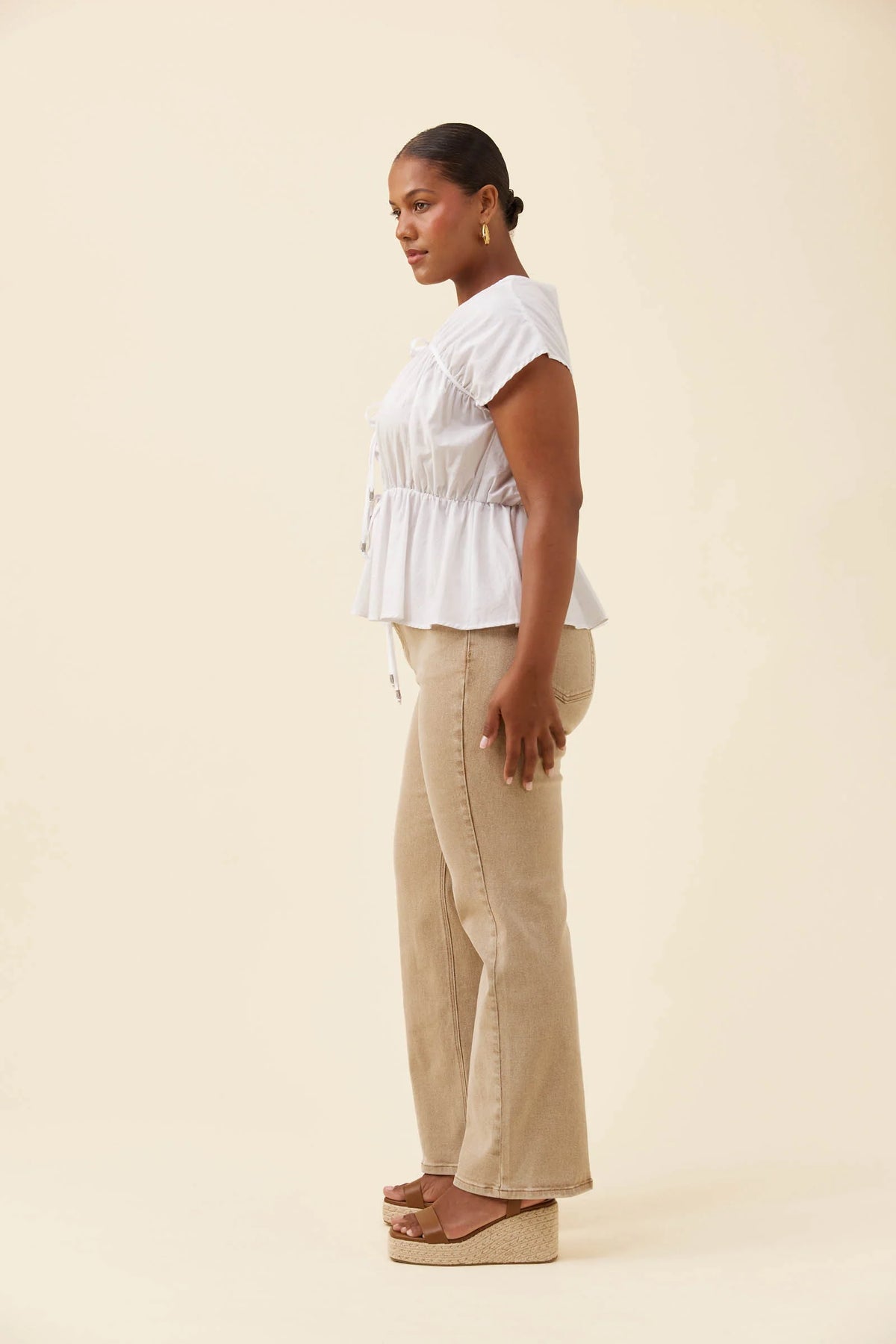ISLE OF MINE Rosa Tie Top WHITE