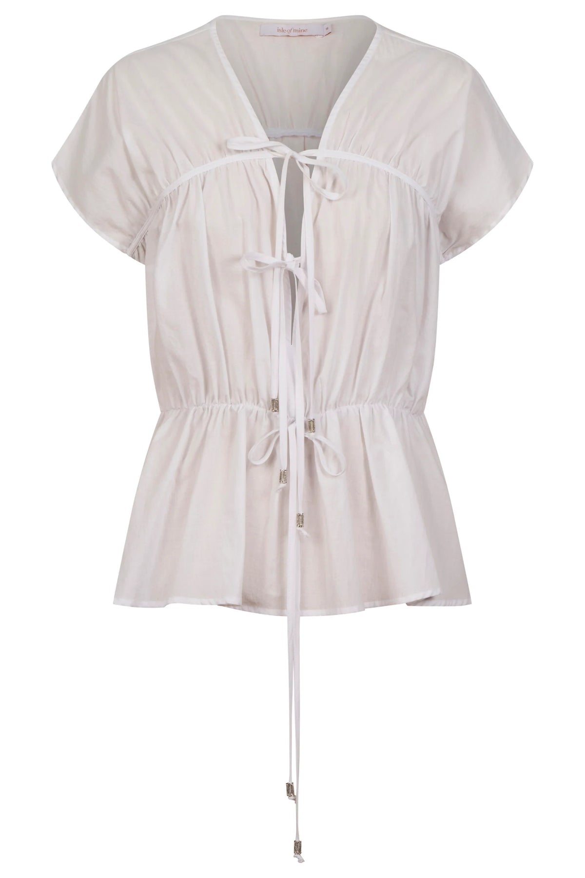 ISLE OF MINE Rosa Tie Top WHITE