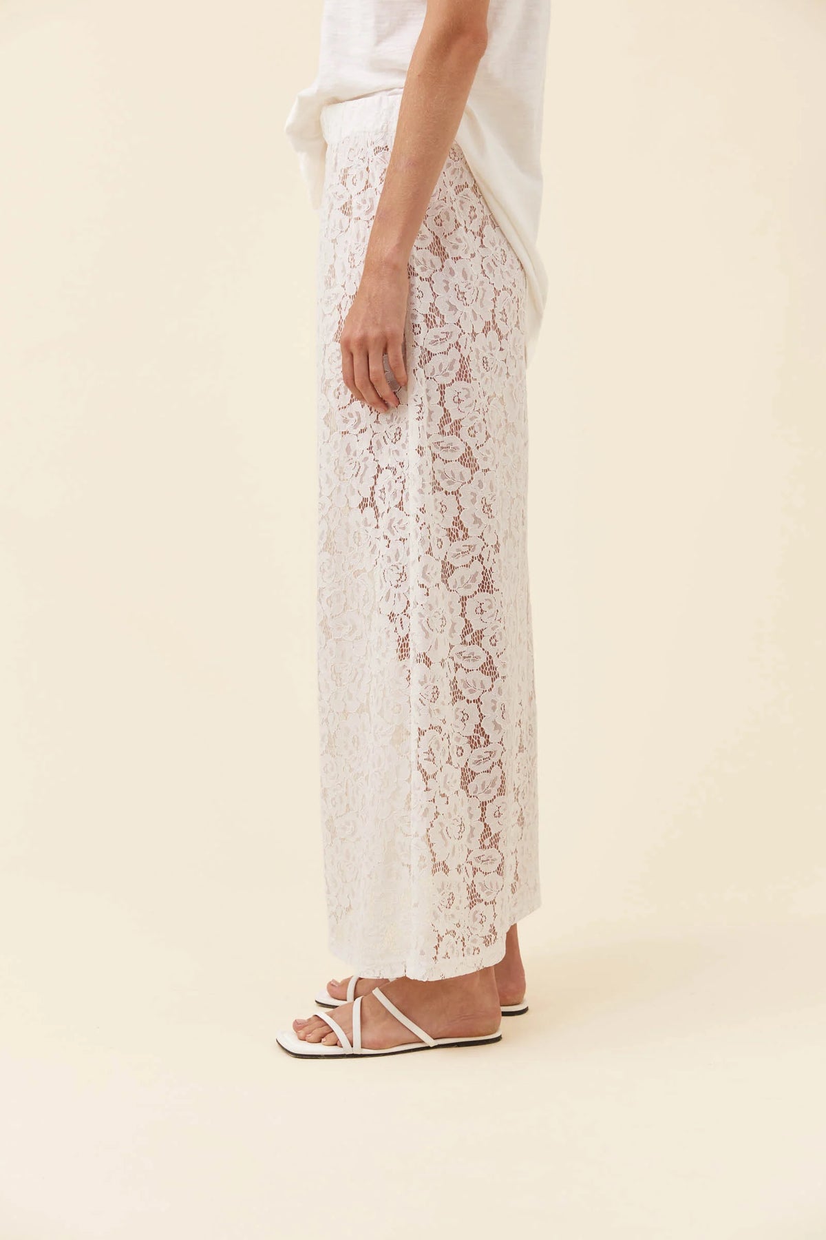 ISLE OF MINE Ethel Lace Maxi Skirt WHITE