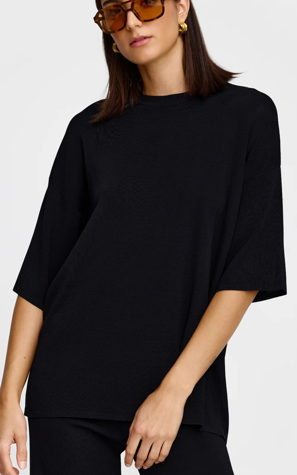 KINNEY Camden Knit Tee BLACK