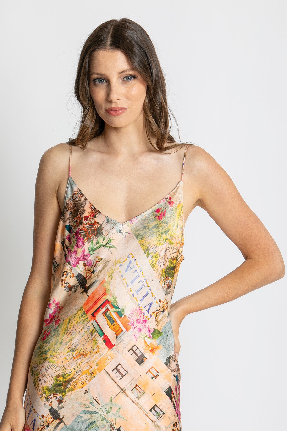 KACHEL Selena Slip Dress CAPRI