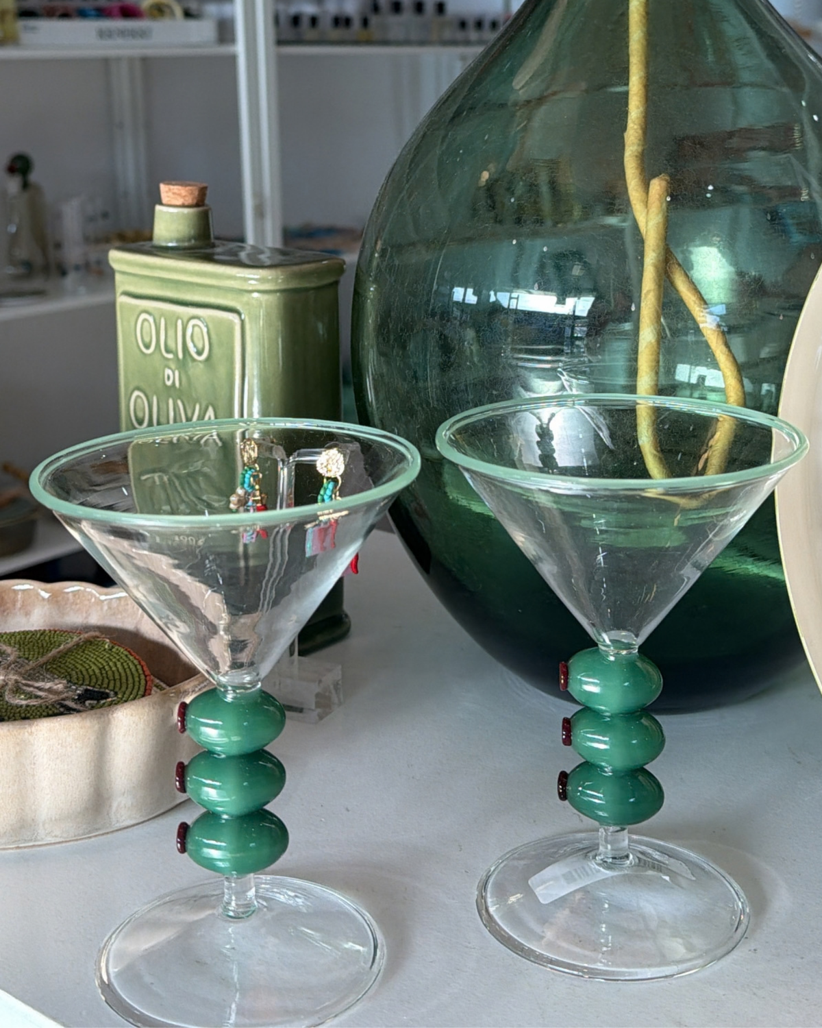 OLIVE Cocktail Glasses Set 2