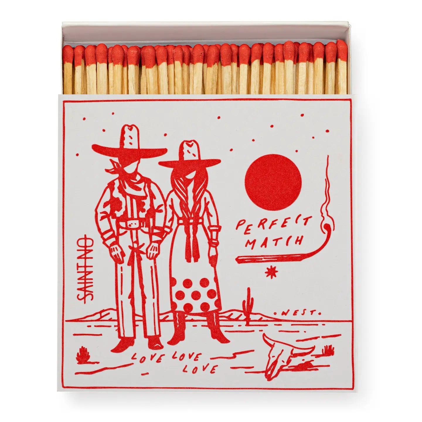 ARCHIVIST Square Box Matches COWBOY PERFECT MATCH