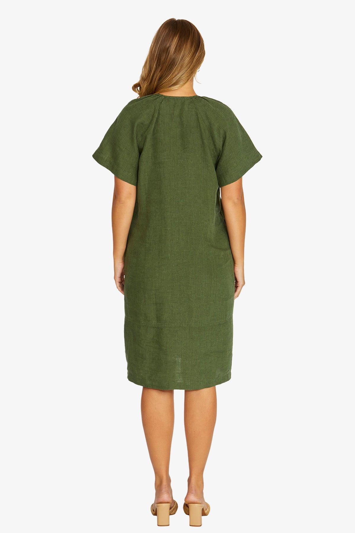 JUMP Flutter Sleeve Dress EVERGREEN