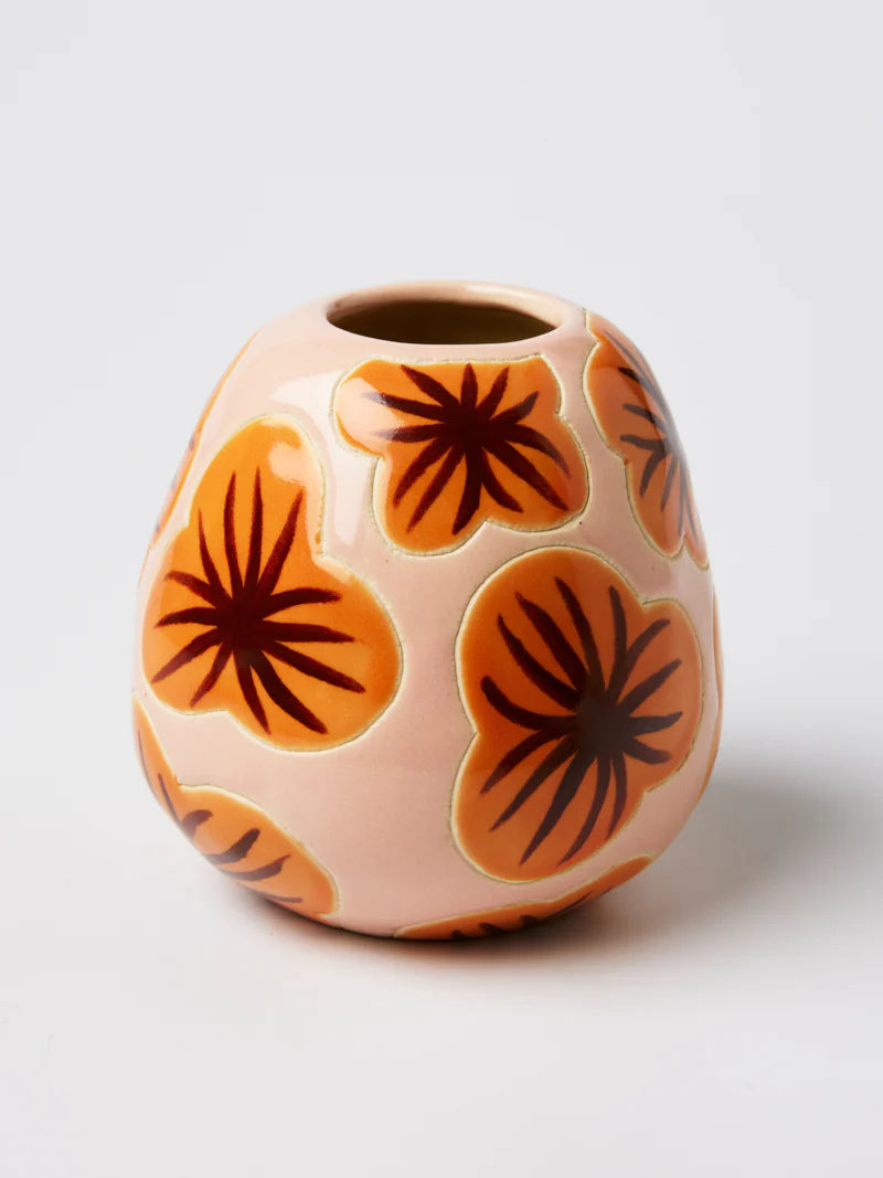 JONES & CO Pollen Vase BURNT HIBISCUS
