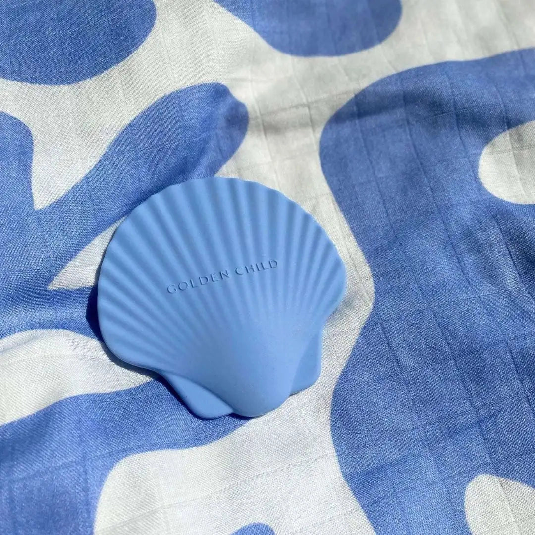 GOLDEN CHILD Shell Baby Teether GOLDEN BLUE