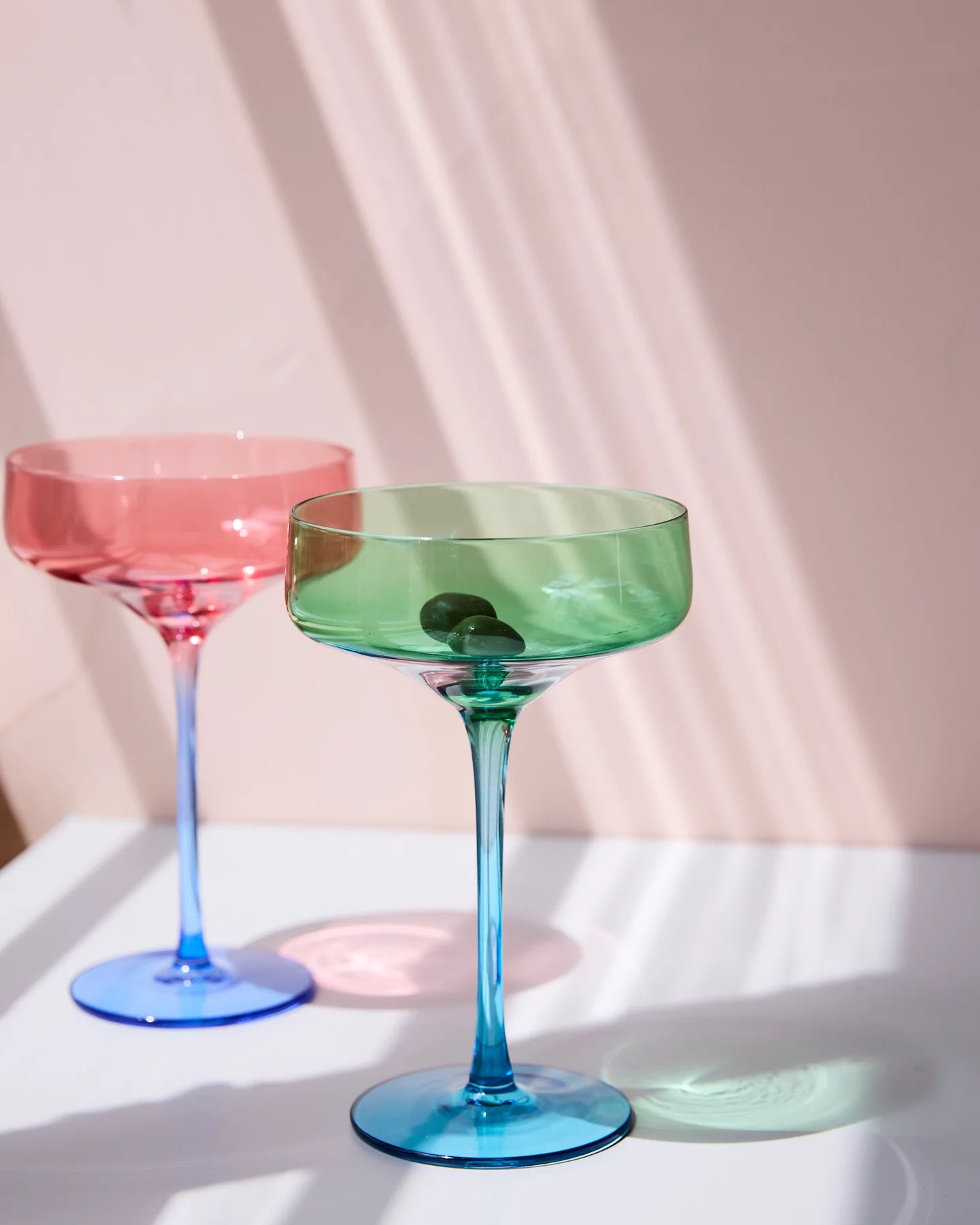 KIP & CO Pistachio Crush Margarita Glass Set of 2