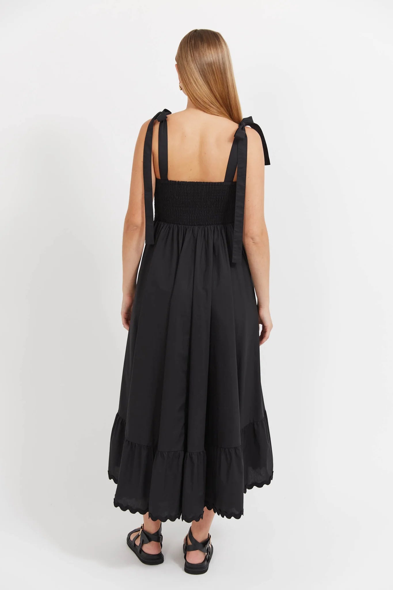 HAVEN Brasilia Tie Maxi Dress BLACK