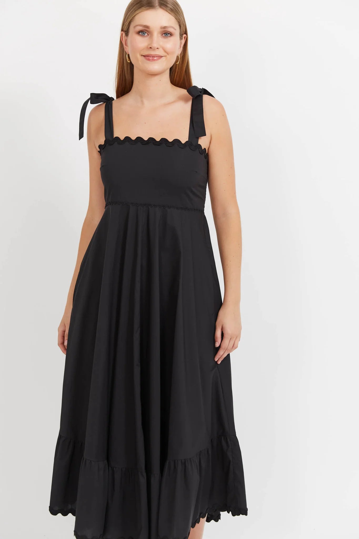 HAVEN Brasilia Tie Maxi Dress BLACK