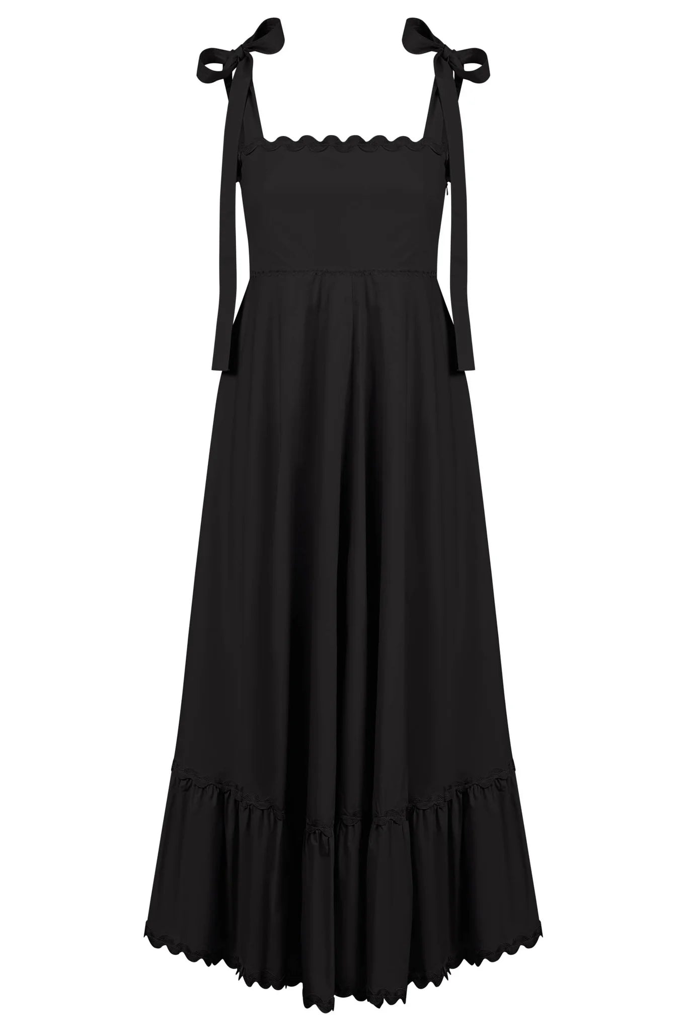 HAVEN Brasilia Tie Maxi Dress BLACK