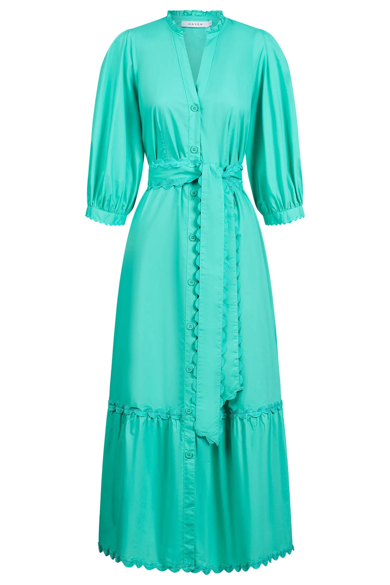 HAVEN Brasilia Button Maxi Dress MINT