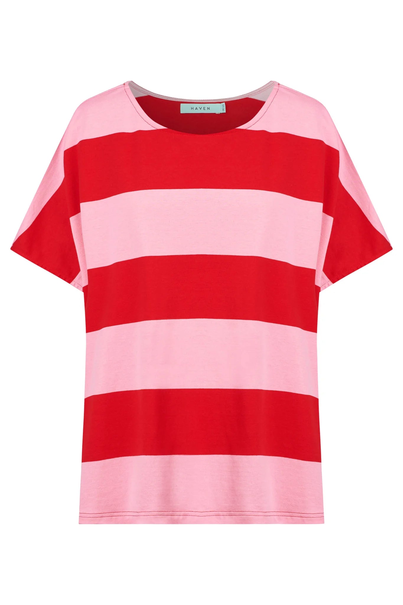 HAVEN Jardin Stripe Tshirt GARNET