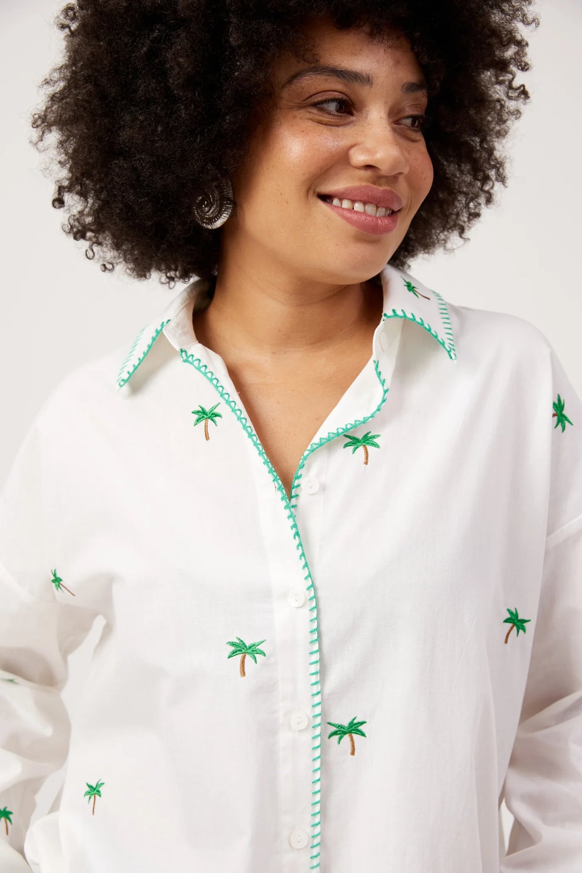 HAVEN Mauritius Embroidered Shirt WHITE