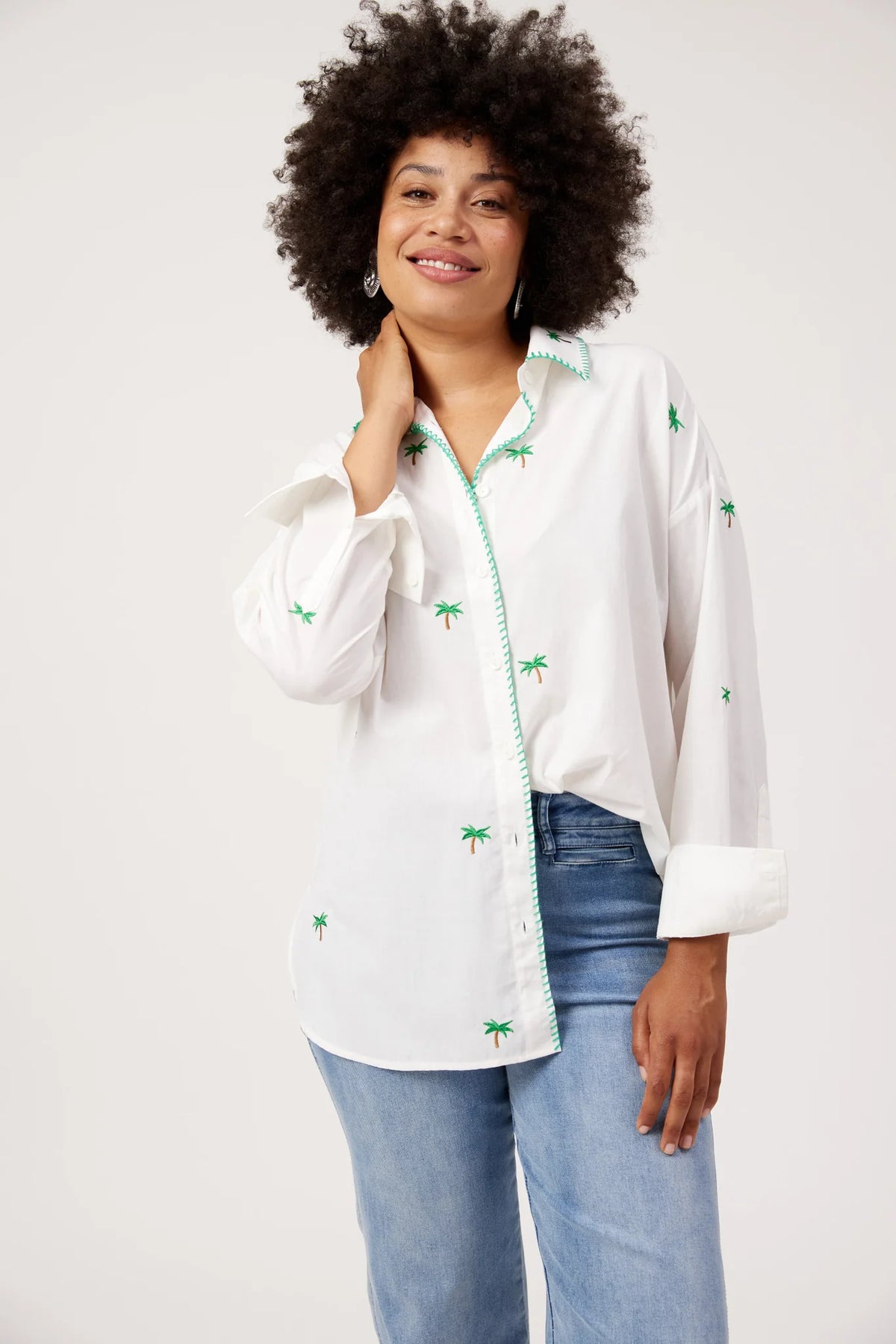 HAVEN Mauritius Embroidered Shirt WHITE