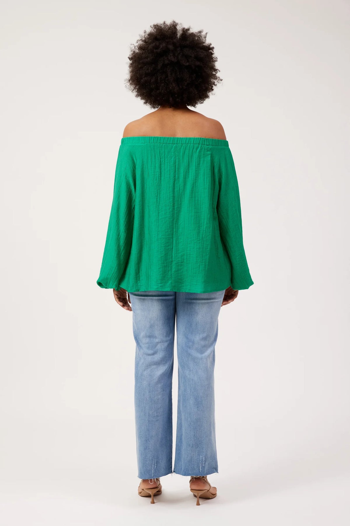 HAVEN Kenya Off Shoulder Top GREEN