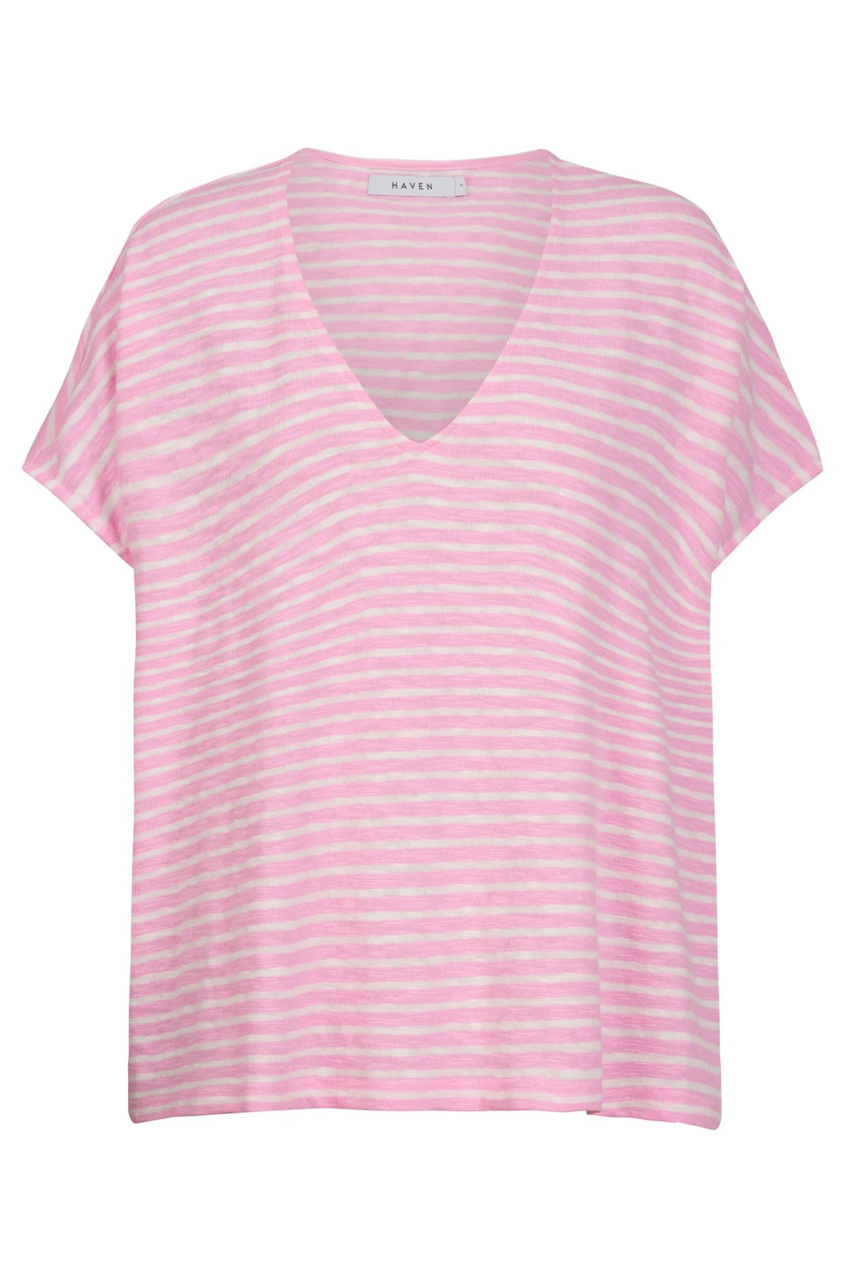 HAVEN Tropea Stripe Tshirt PINK