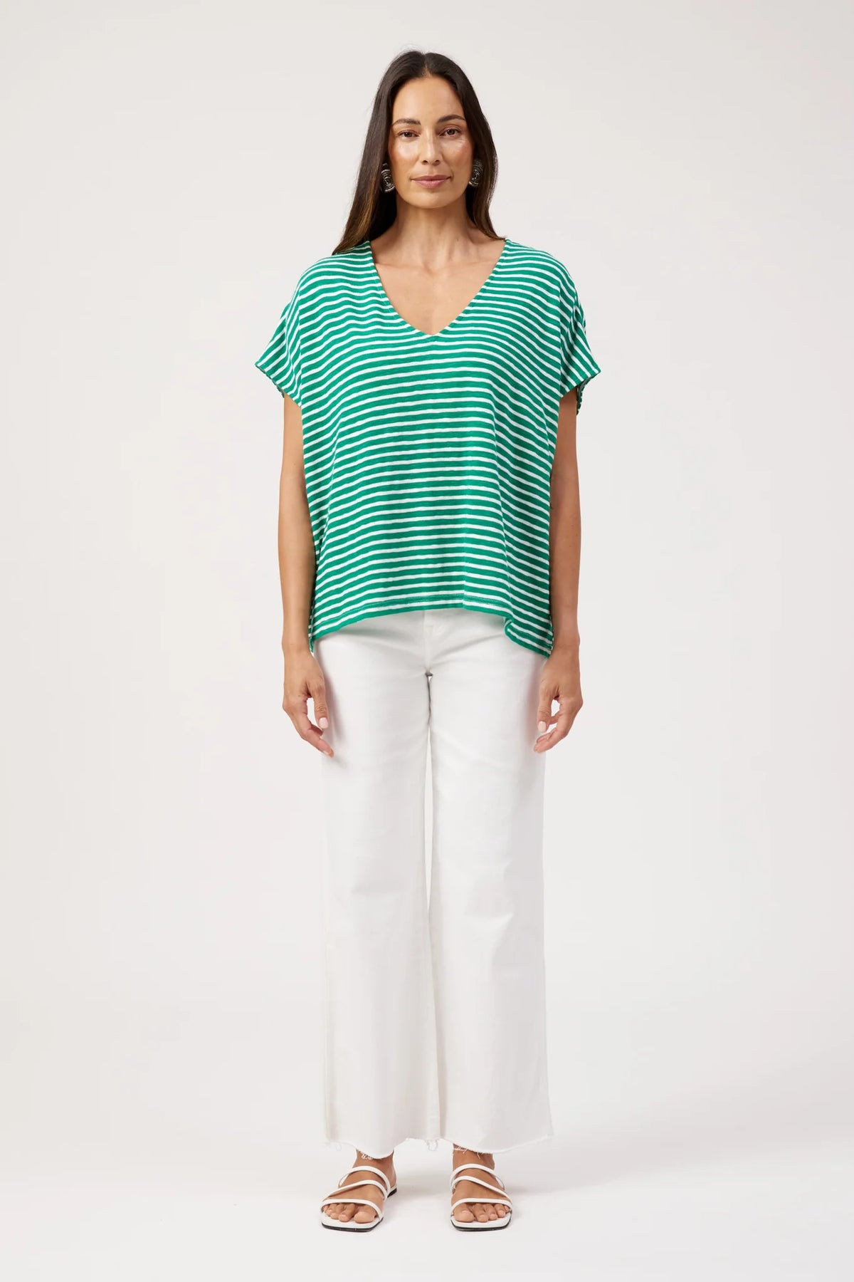 HAVEN Tropea Stripe Tshirt GREEN