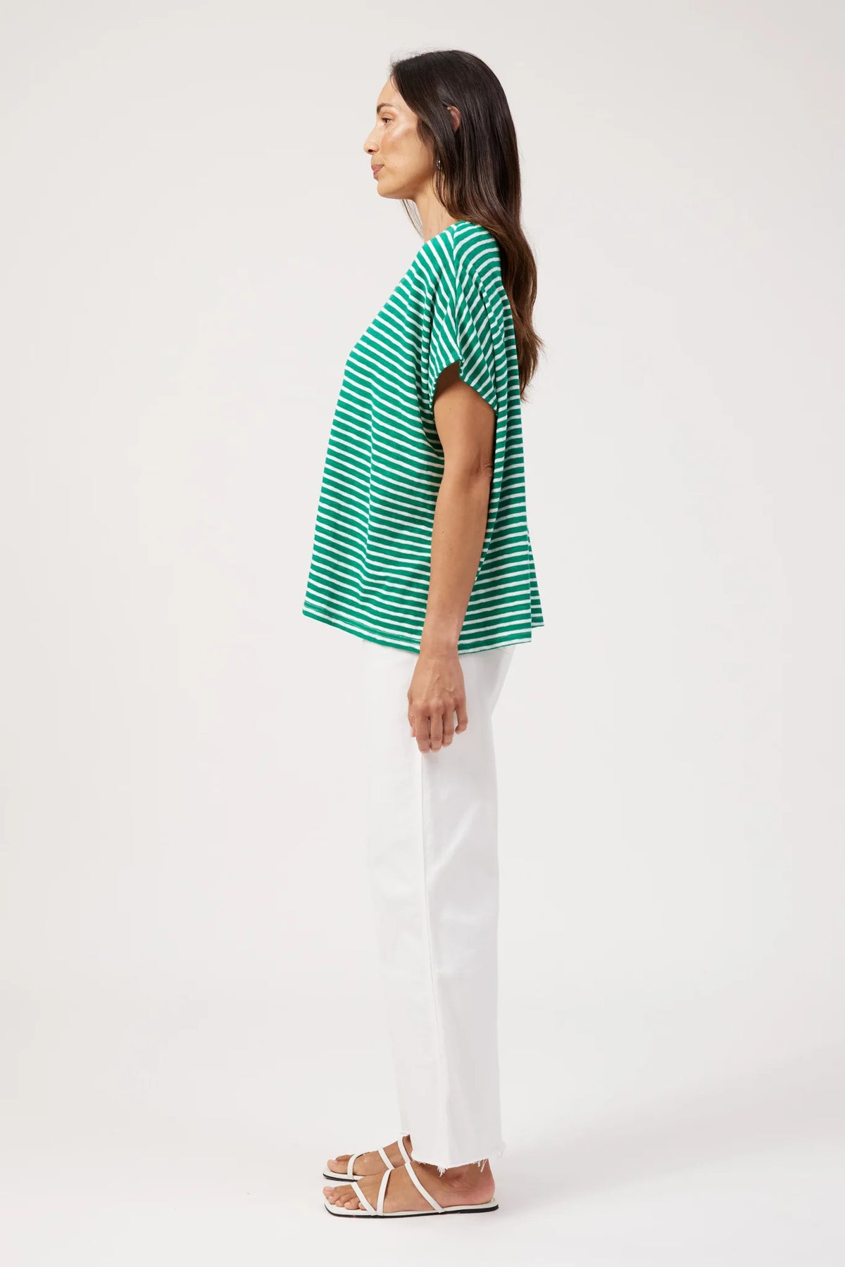 HAVEN Tropea Stripe Tshirt GREEN
