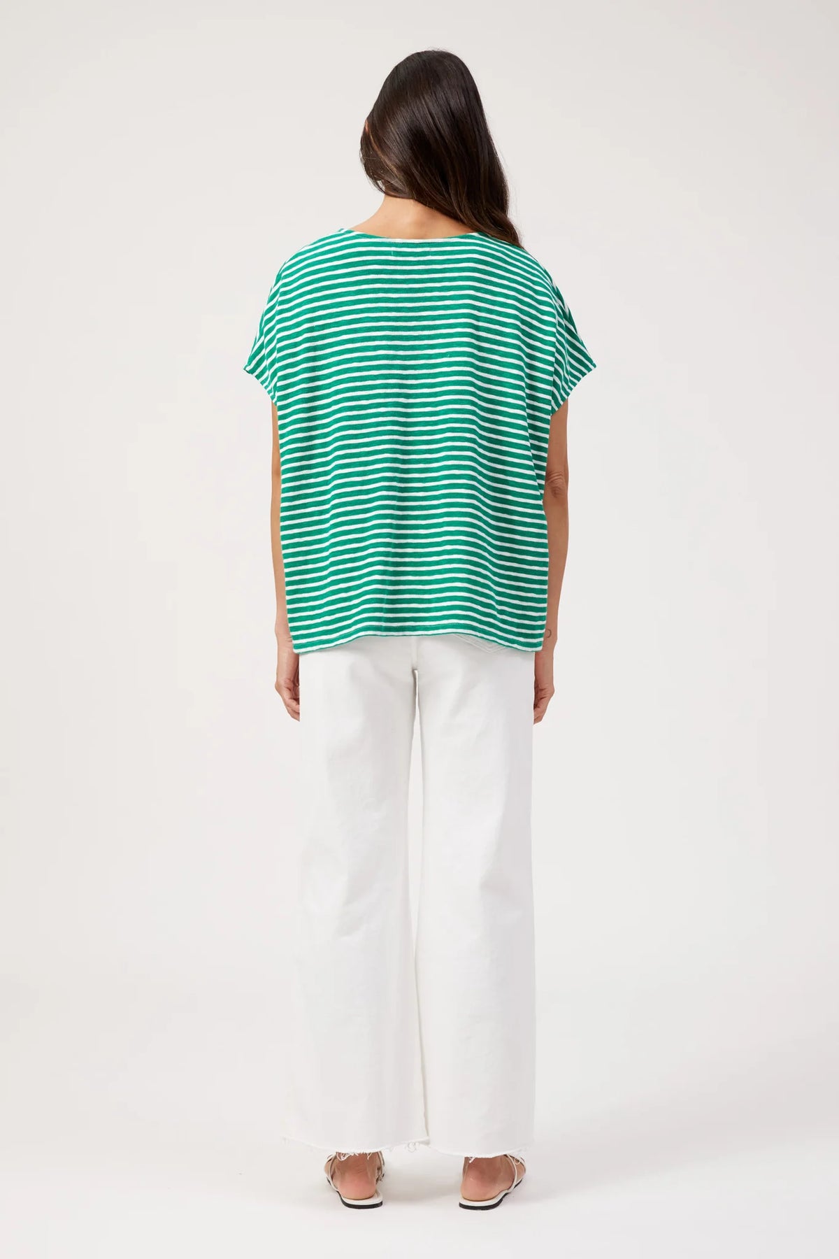 HAVEN Tropea Stripe Tshirt GREEN
