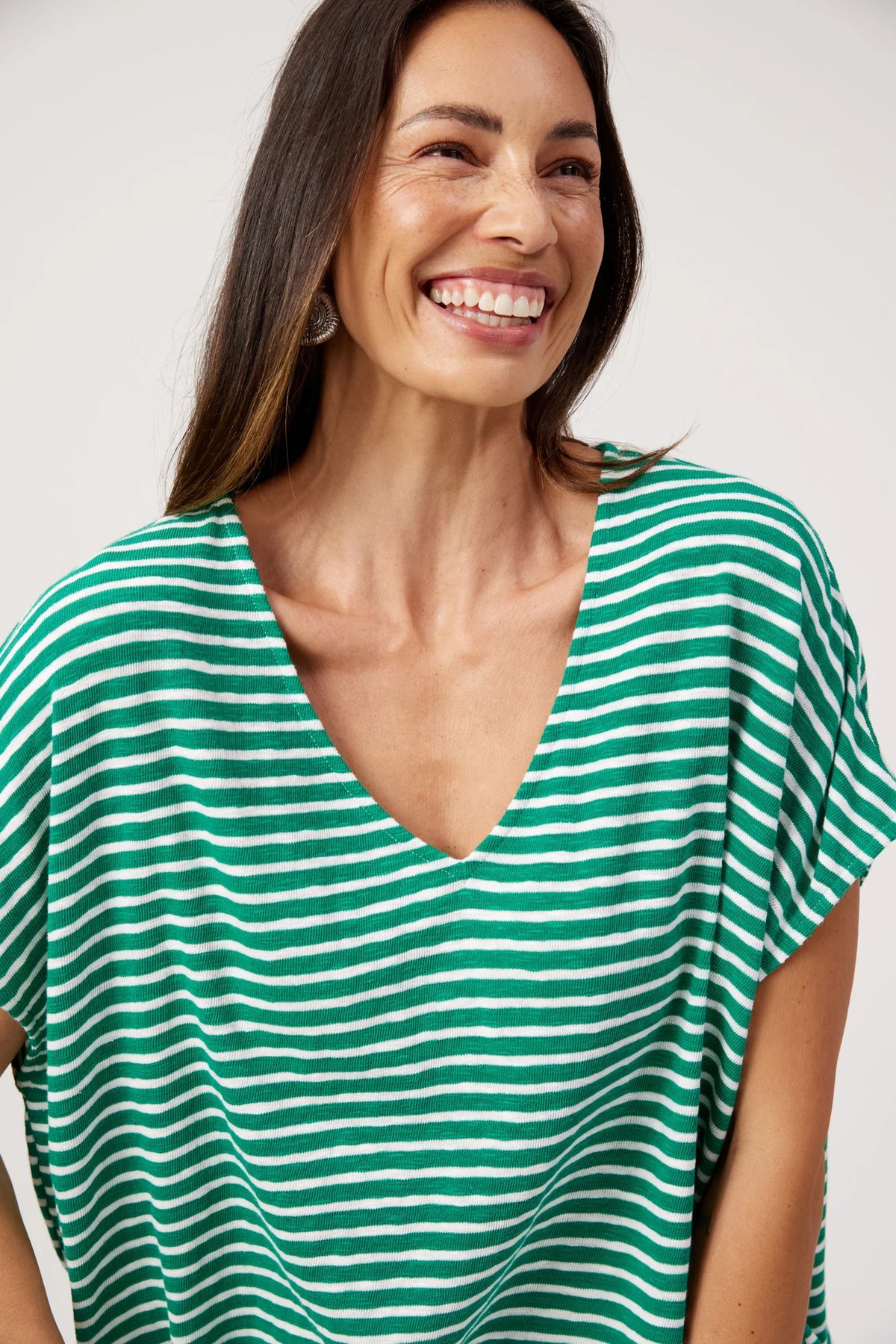 HAVEN Tropea Stripe Tshirt GREEN