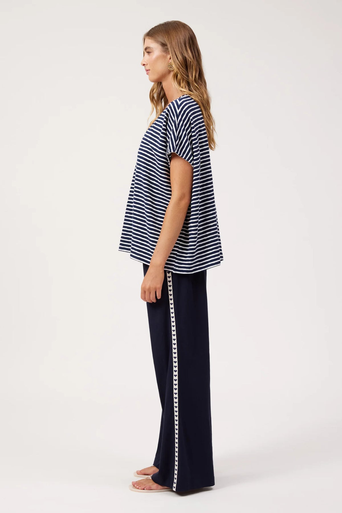 HAVEN Tropea Stripe Tshirt NAVY
