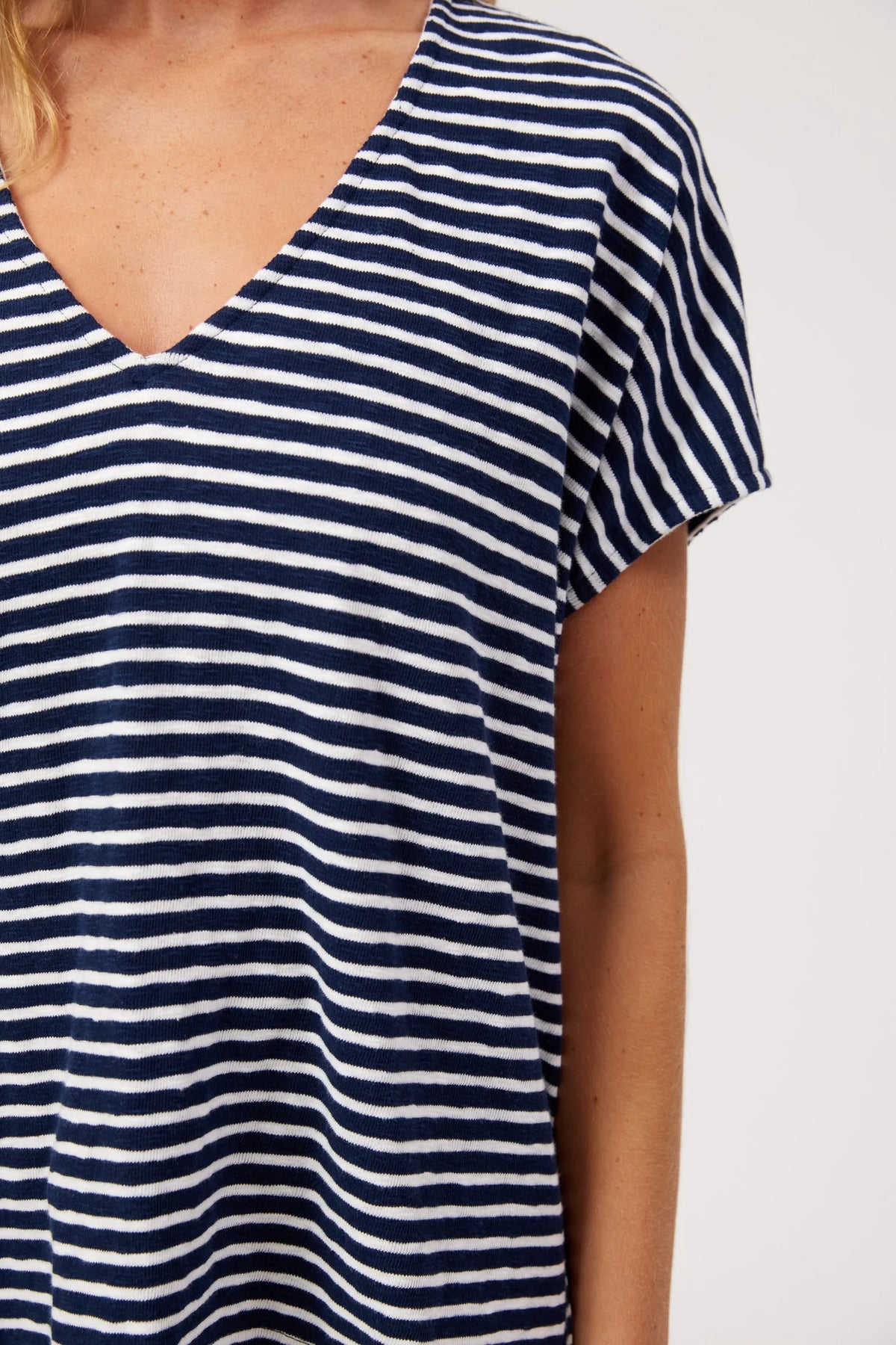 HAVEN Tropea Stripe Tshirt NAVY