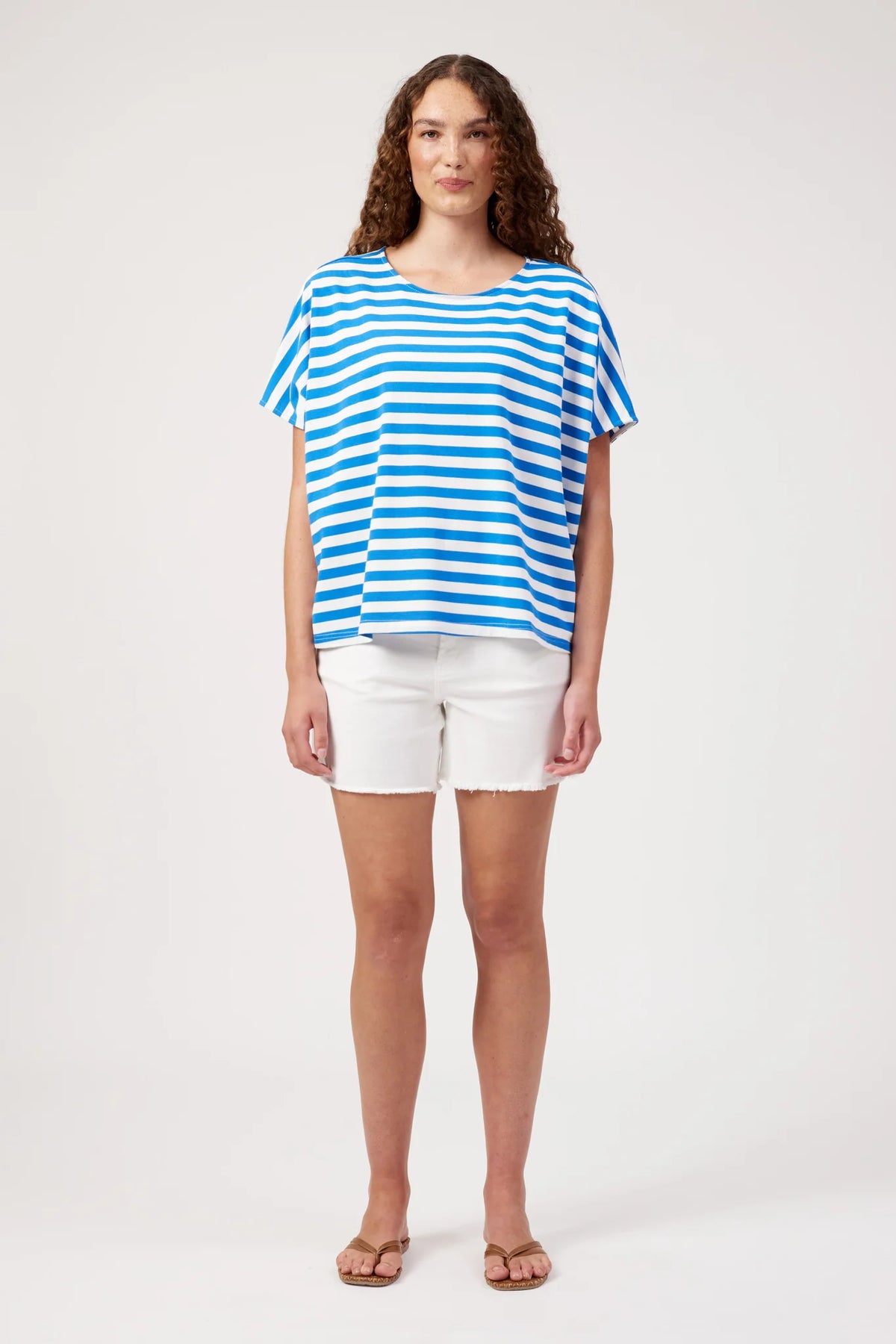 HAVEN Kos Stripe Tshirt BLUE