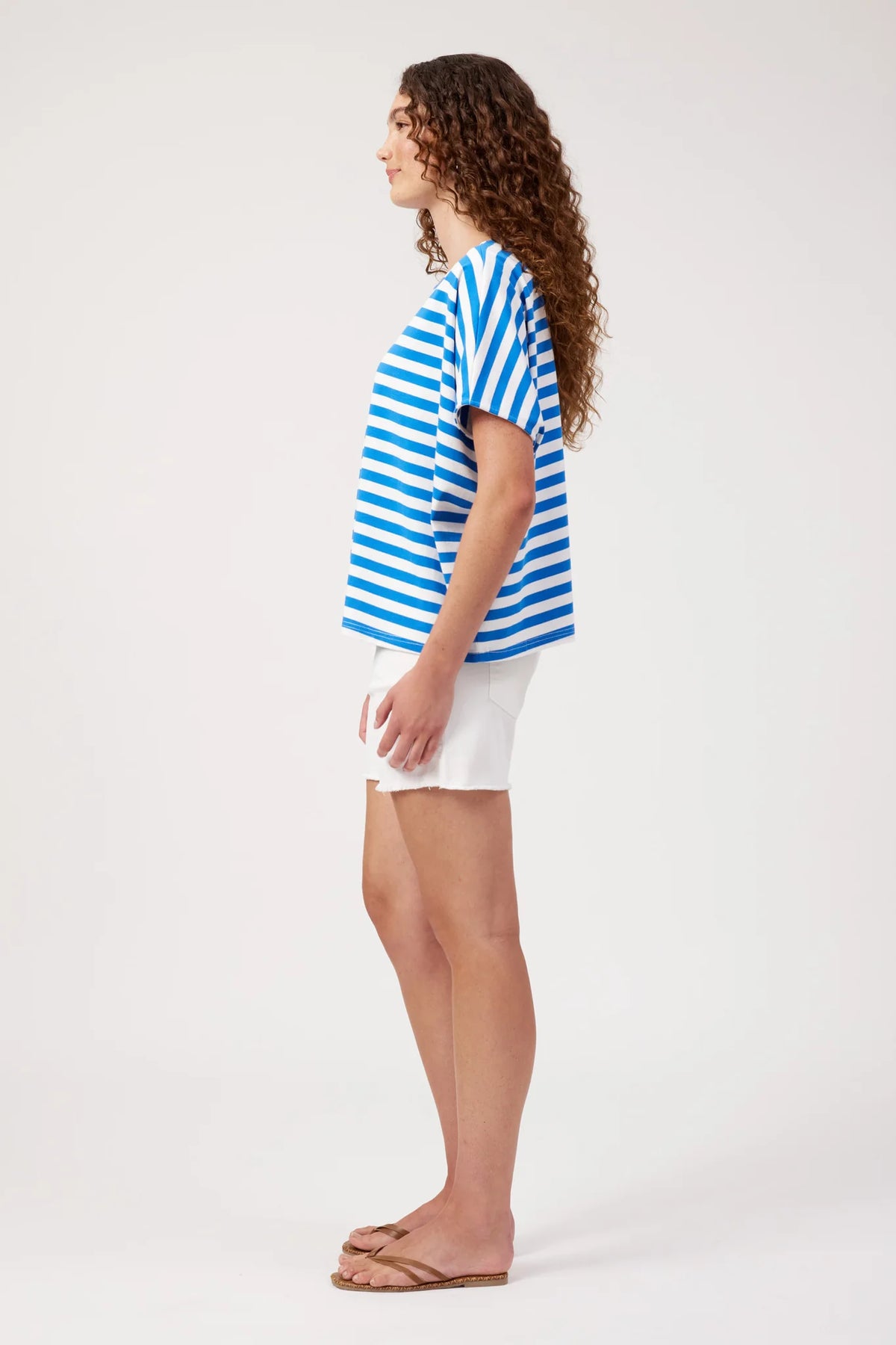HAVEN Kos Stripe Tshirt BLUE