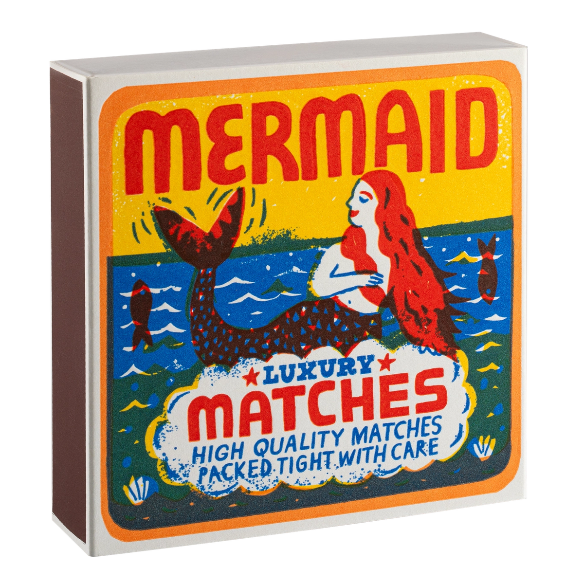 ARCHIVIST Square Box Matches MERMAID
