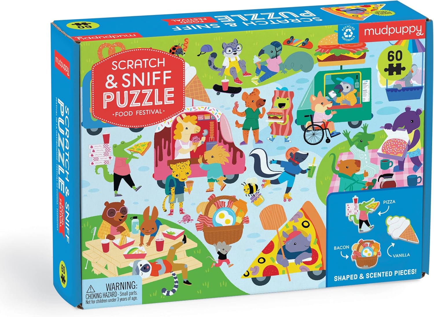 Scratch & Sniff 60pc Puzzle FOOD FESTIVAL
