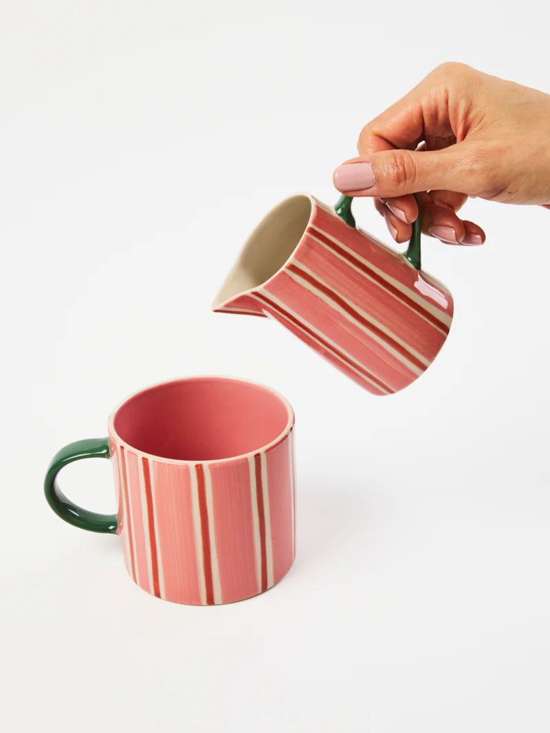 JONES & CO Bloomie Mug PINK STRIPE