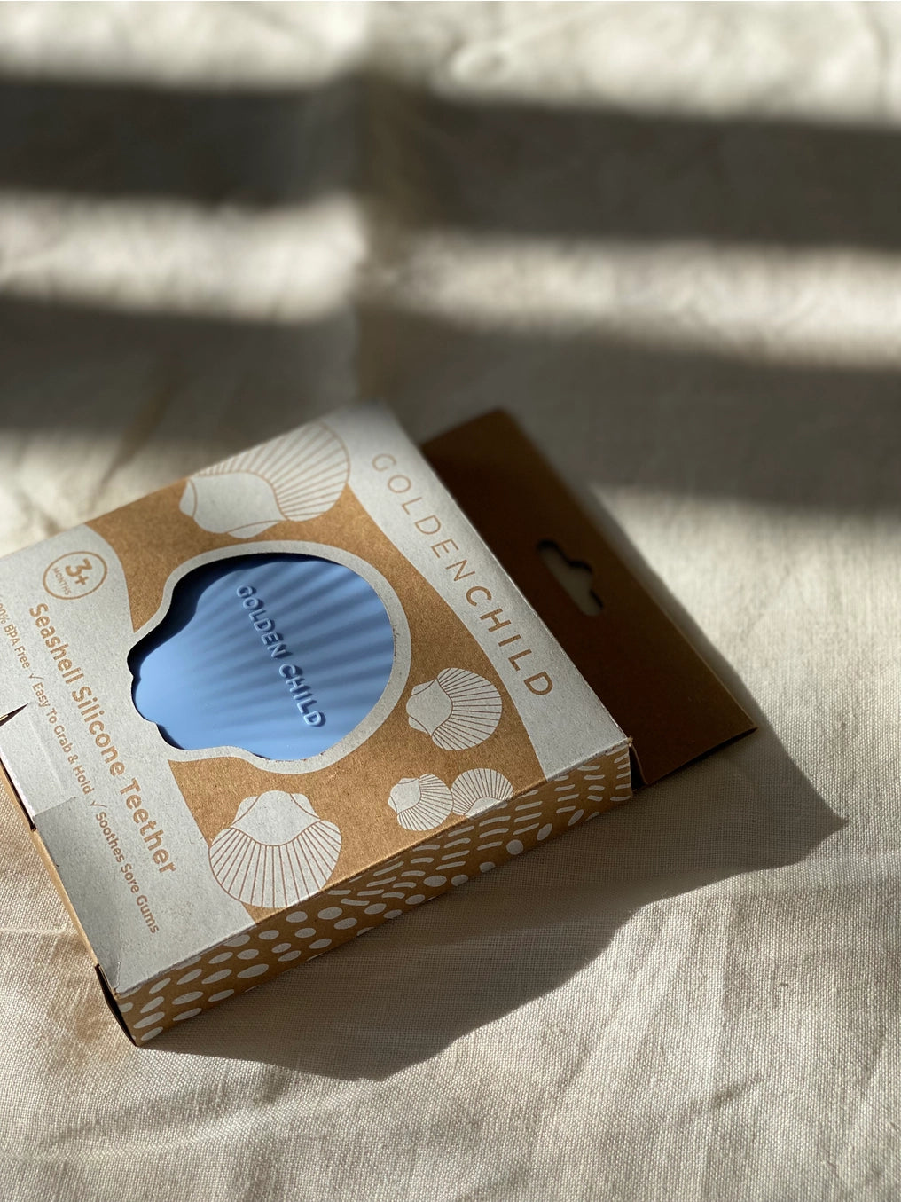 GOLDEN CHILD Shell Baby Teether GOLDEN BLUE