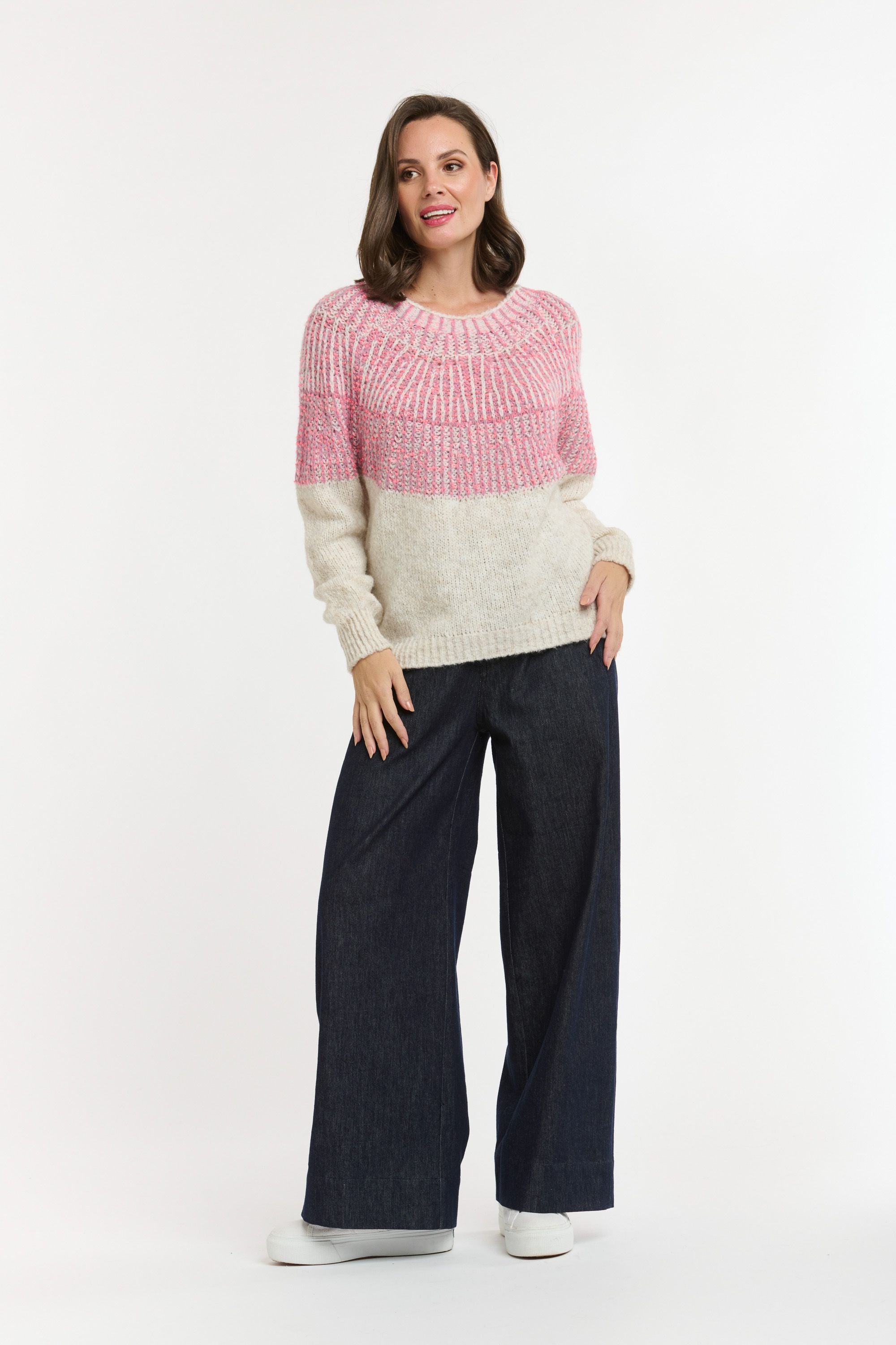 URBAN LUXURY Yoke Jumper PINK