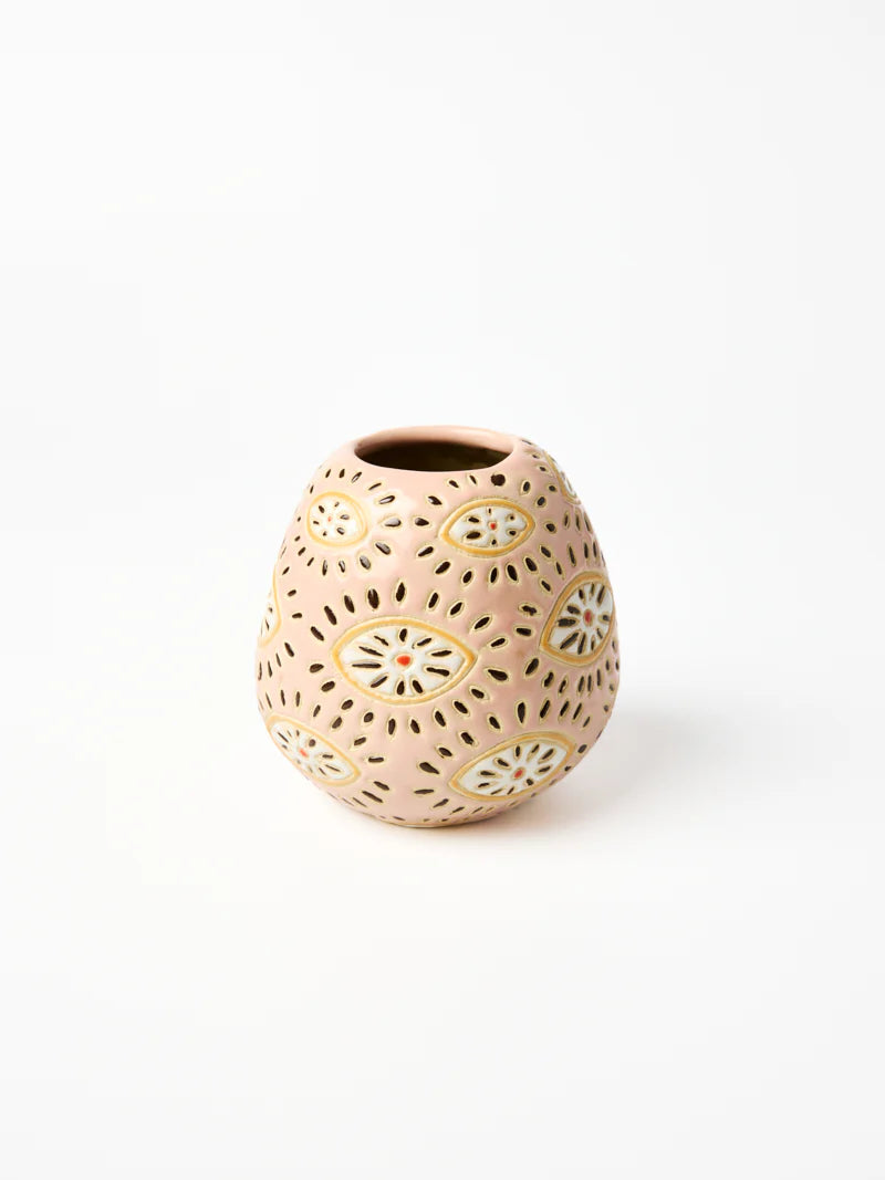 JONES & CO Pollen Vase PINK EYES