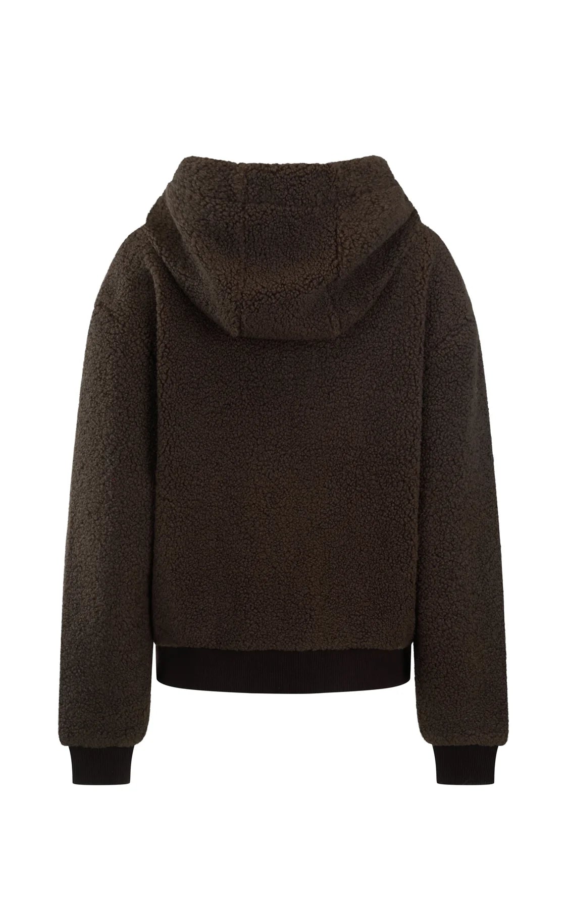 ARAMINTA JAMES Sherpa Hooded Jacket DARK CHOC