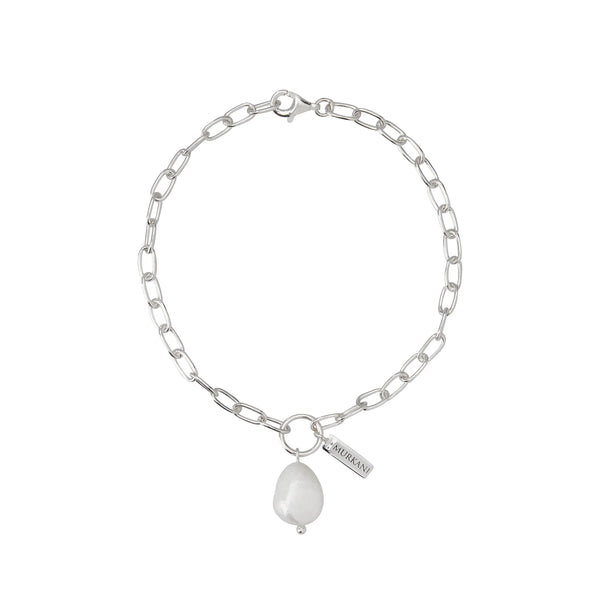 MURKANI Goddess Pearl Drop Bracelet SILVER