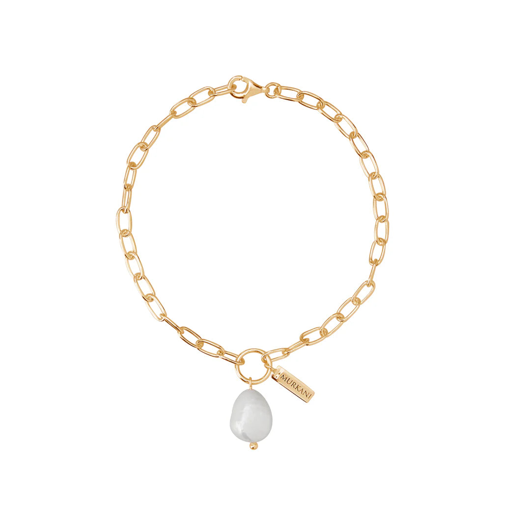 MURKANI Aphrodite Goddess Pearl Drop Bracelet GOLD