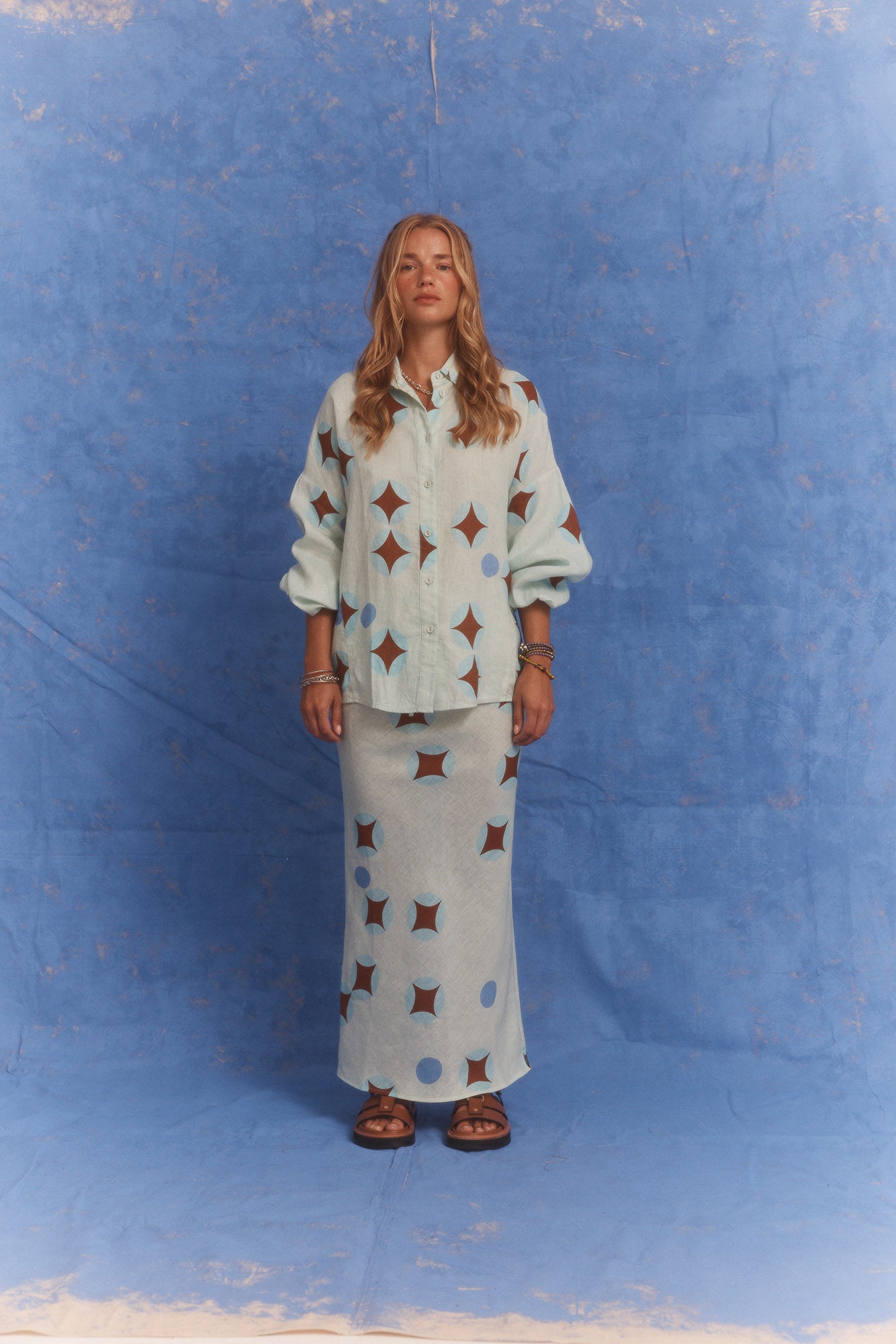 KINGA CSILLA Aquarius Column Skirt
