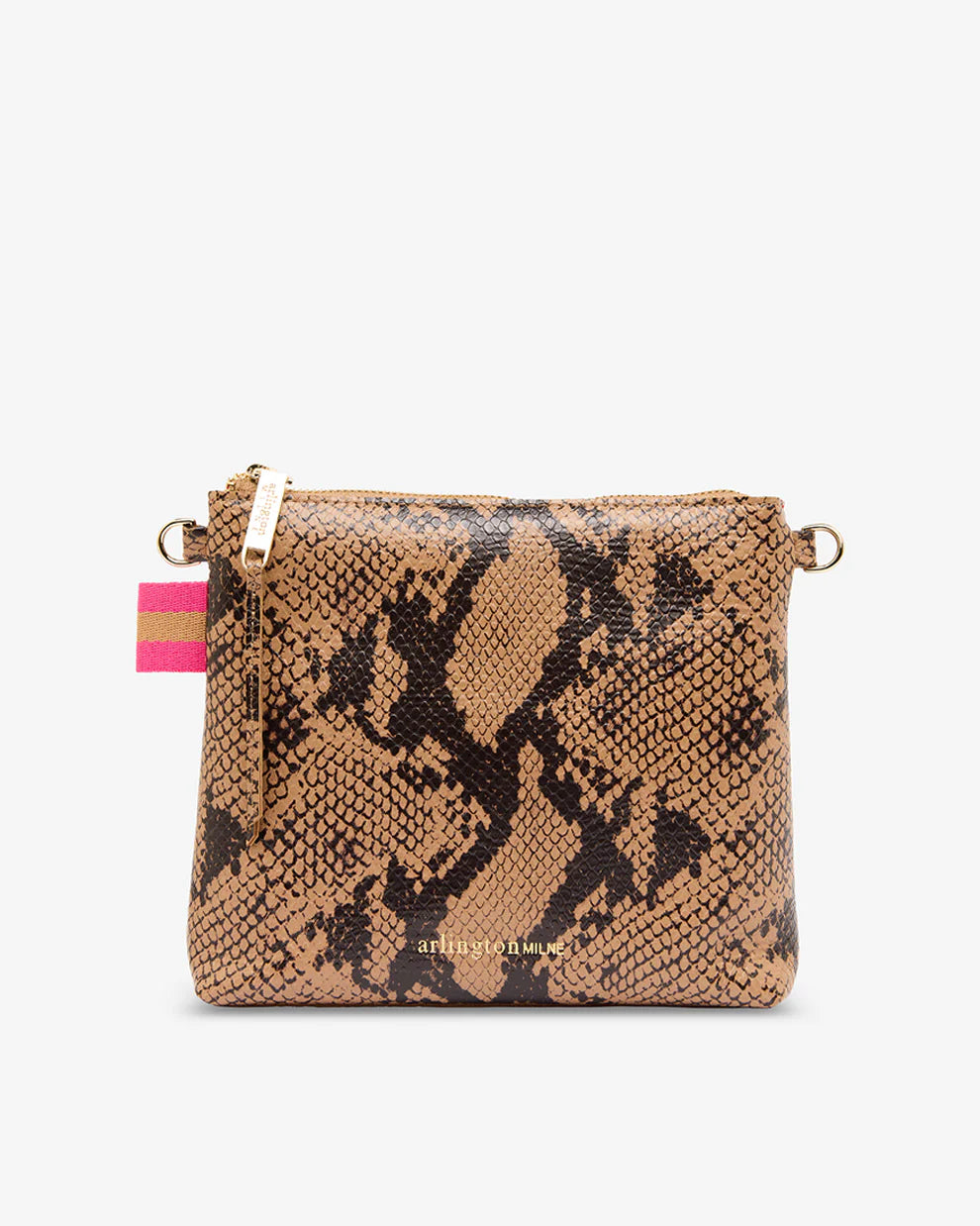ARLINGTON MILNE Alexis Crossbody CARAMEL PYTHON
