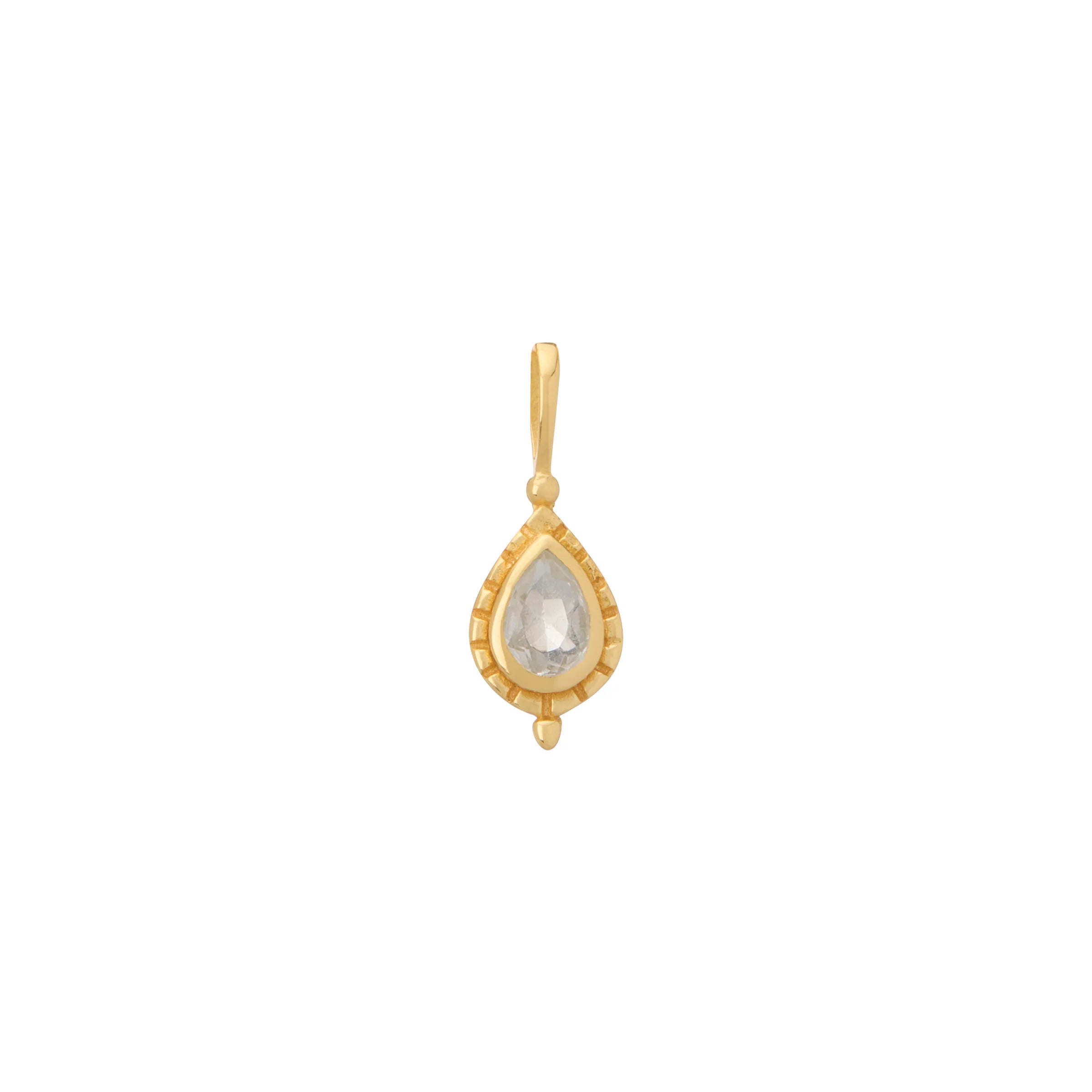 MURKANI April Birthstone Charm WHITE TOPAZ