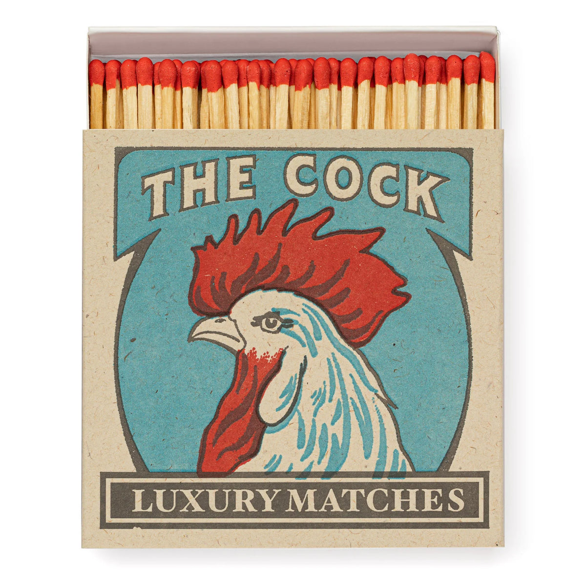 ARCHIVIST Square Box Matches THE COCK