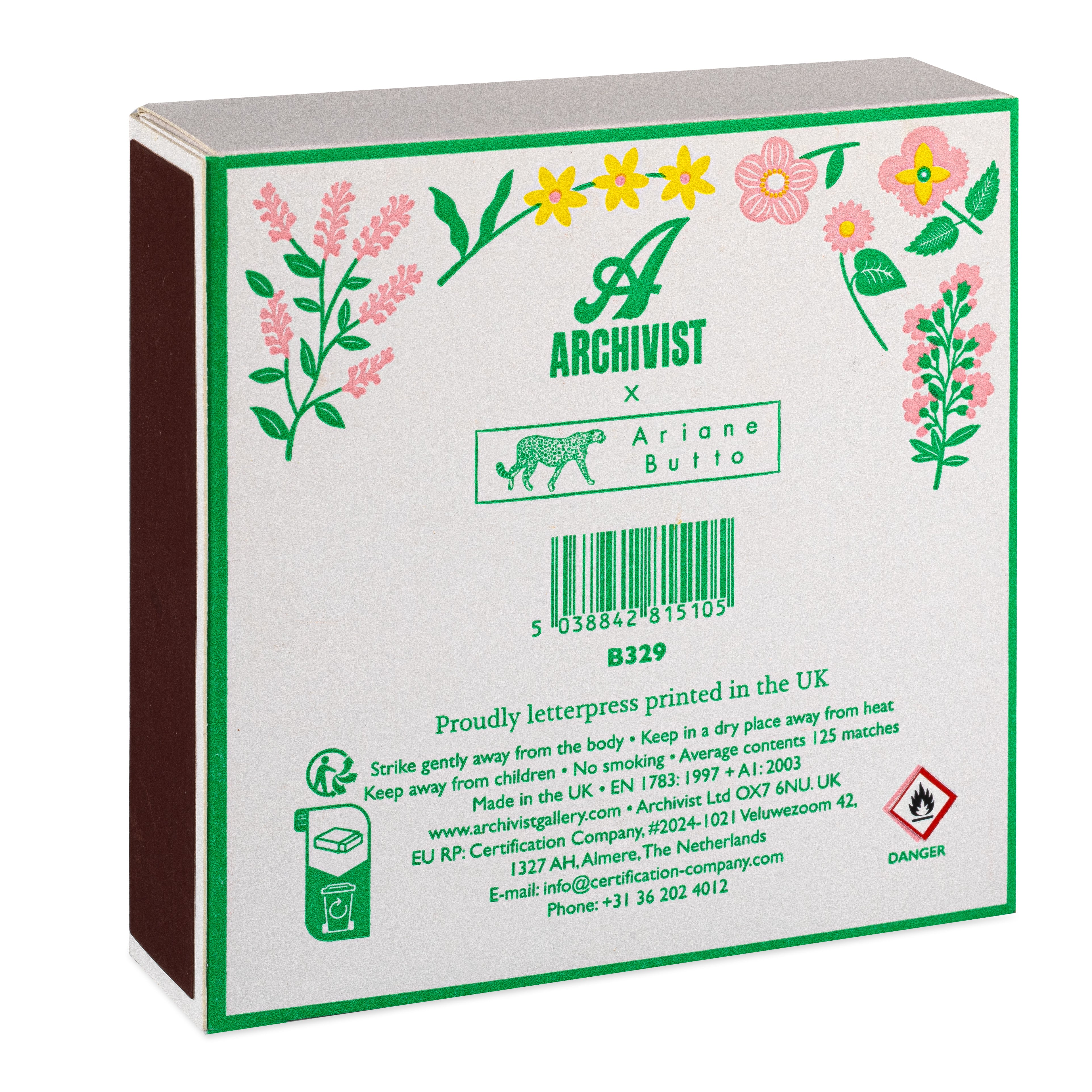 ARCHIVIST Square Box Matches LUCKY