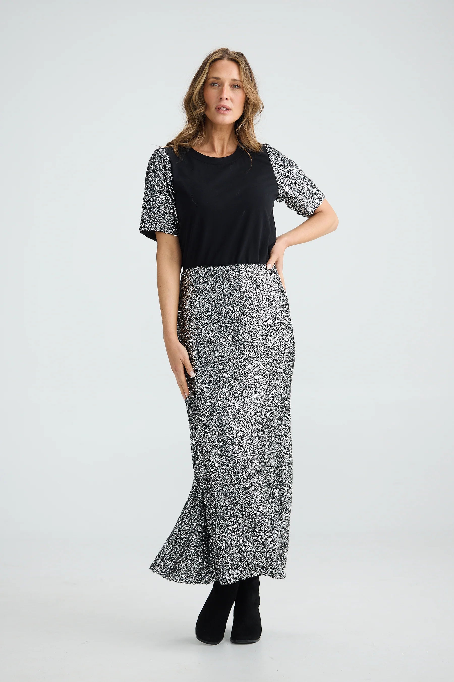 BRAVE & TRUE Ritz Skirt SILVER