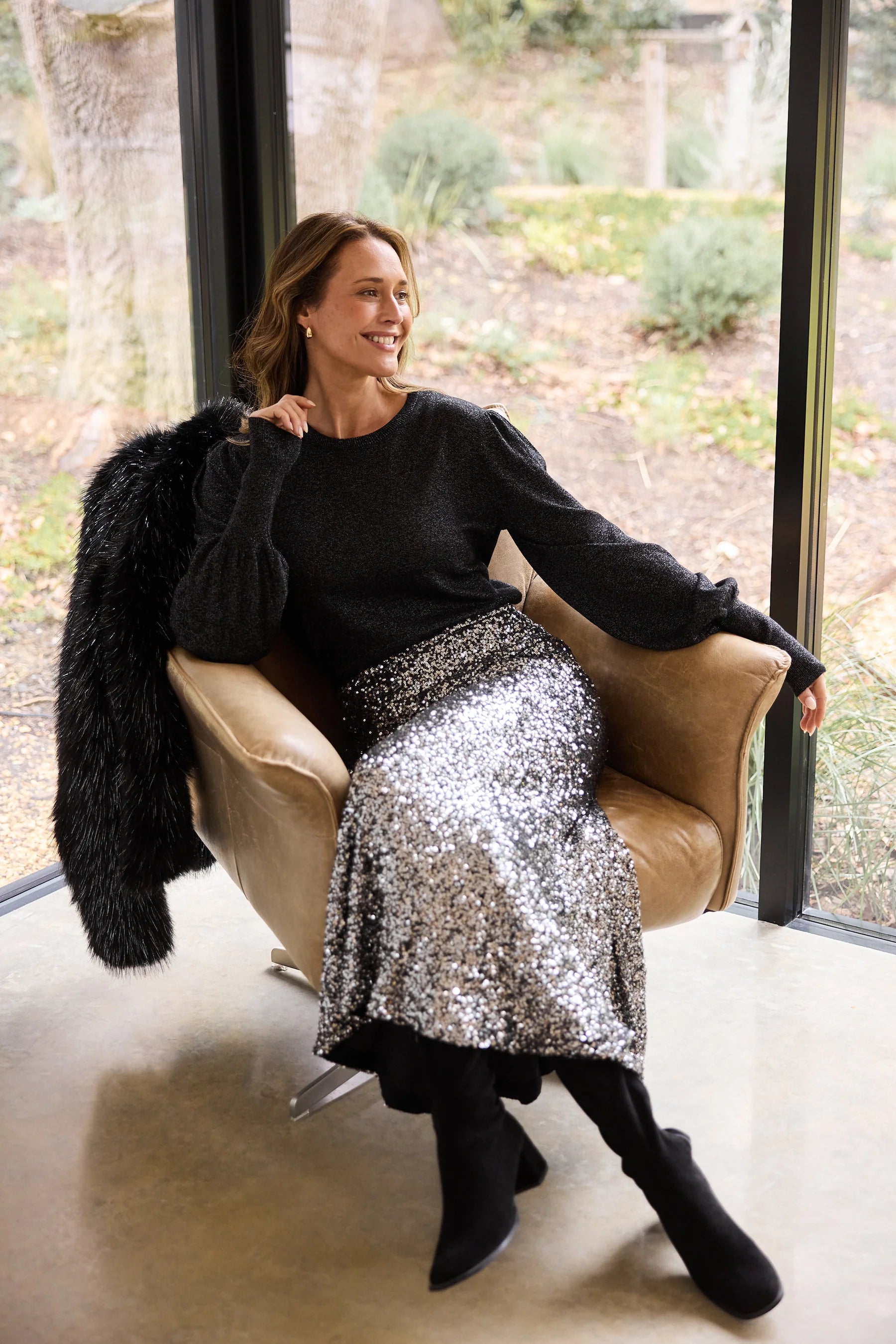 BRAVE & TRUE Ritz Skirt SILVER