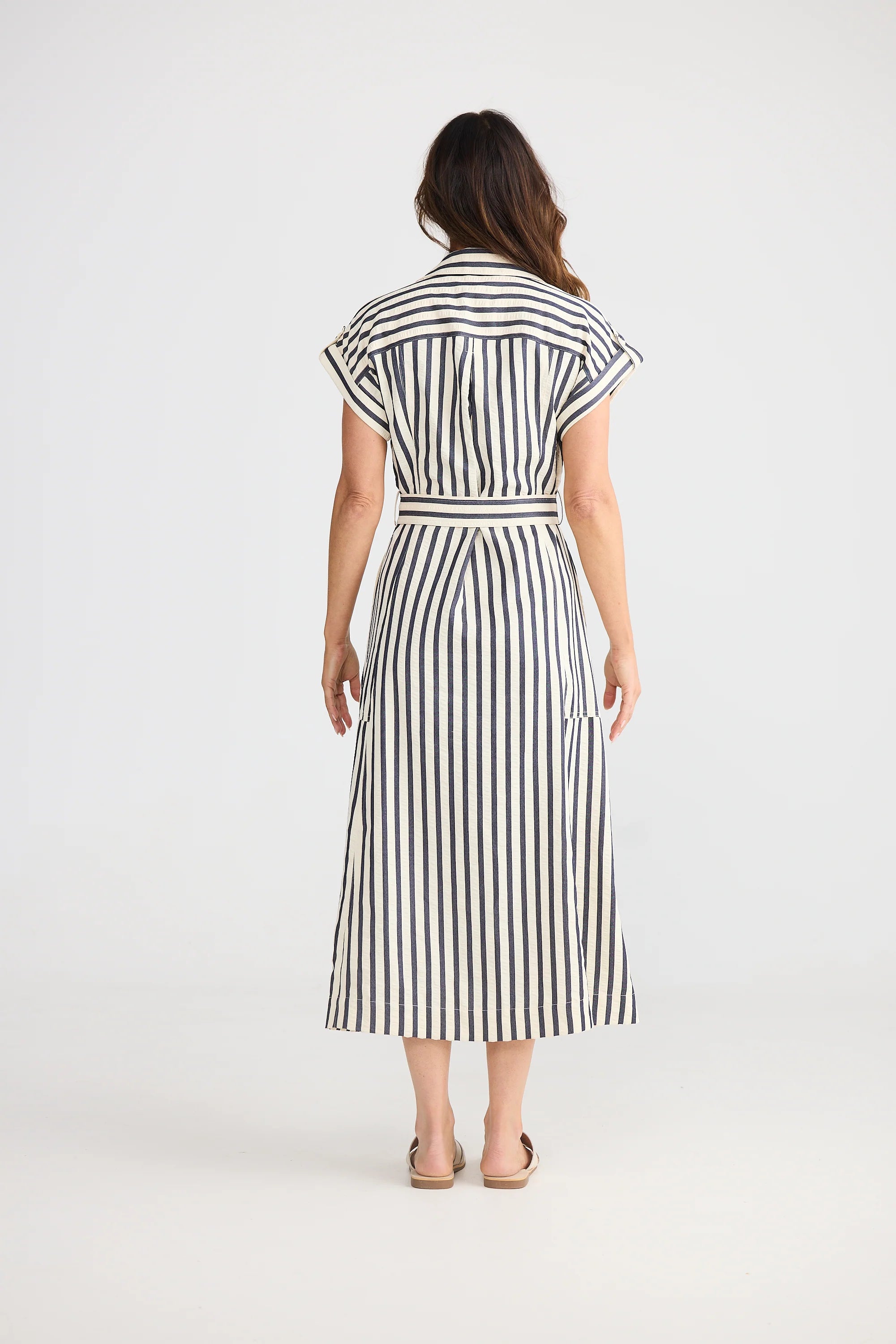 BRAVE & TRUE Portia Dress NAVY STRIPE