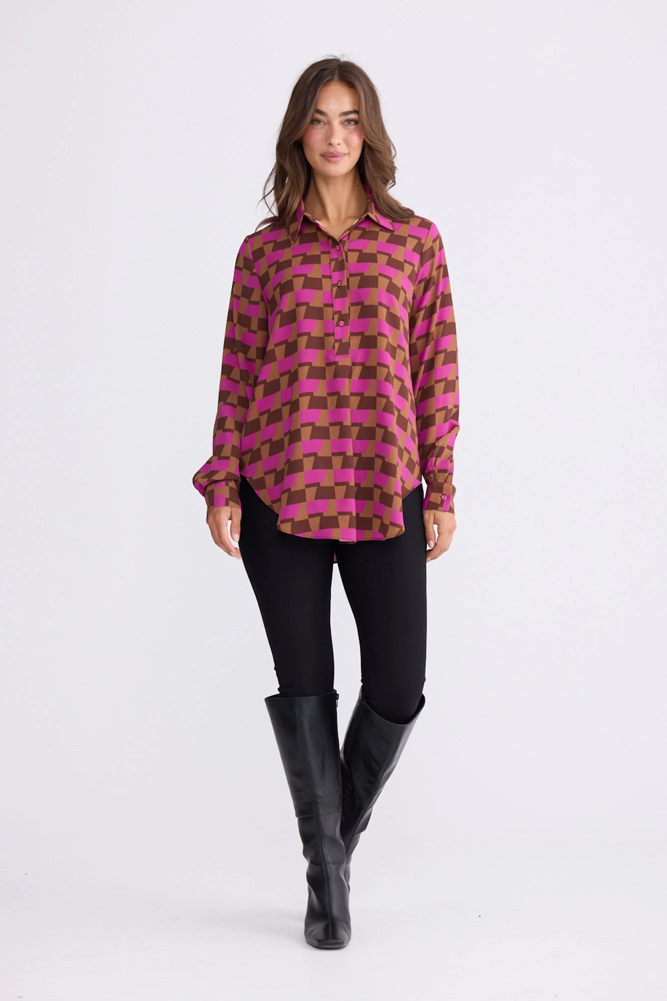 BRAVE & TRUE Astrid Shirt GEO PRISM