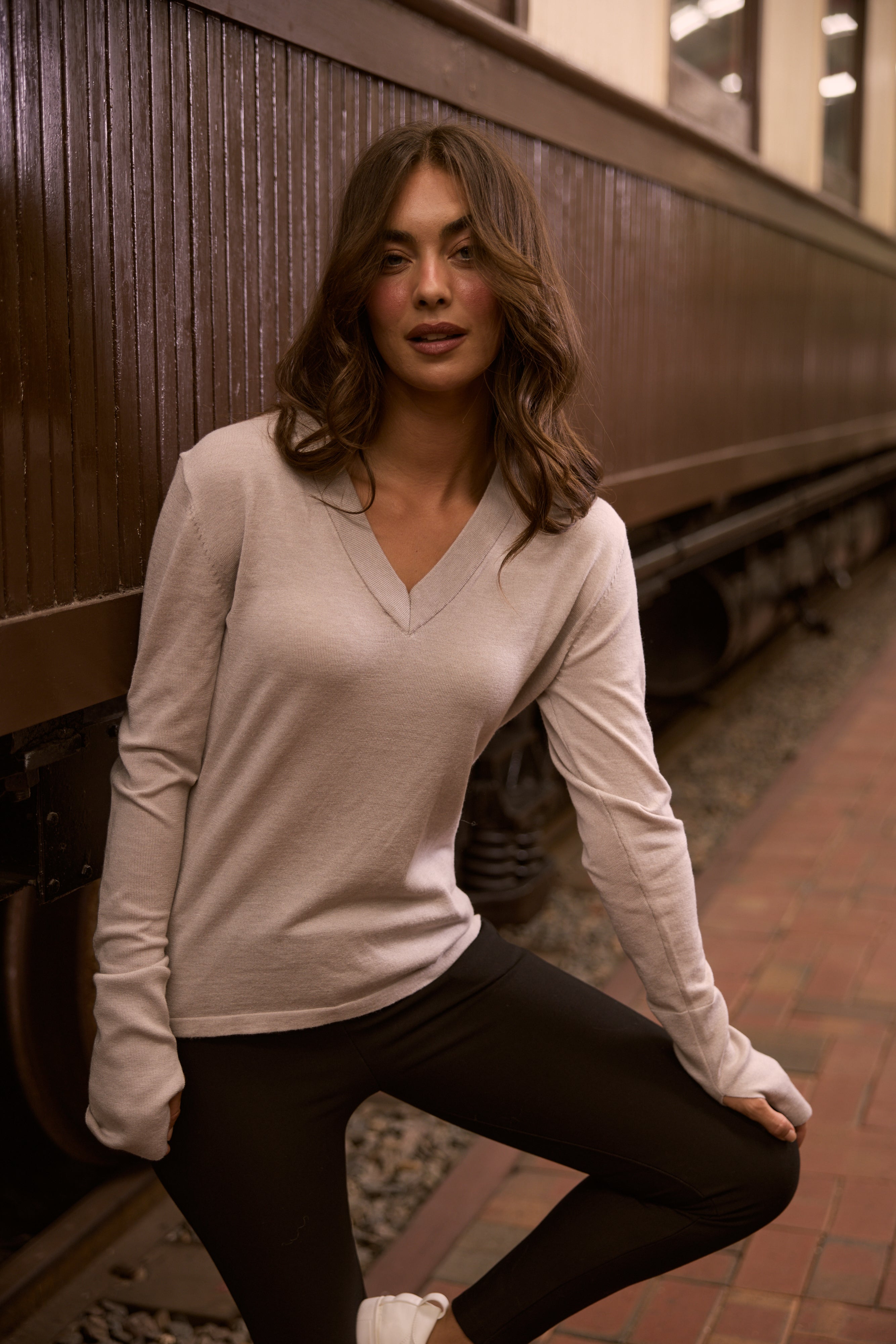 BRAVE & TRUE Cassian LS Knit Top DOVE